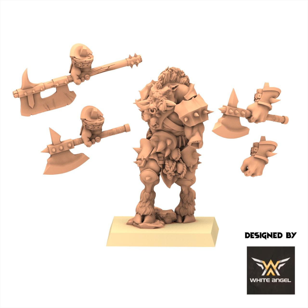 Beastmen - Boars Warrior - White Angel Miniatures