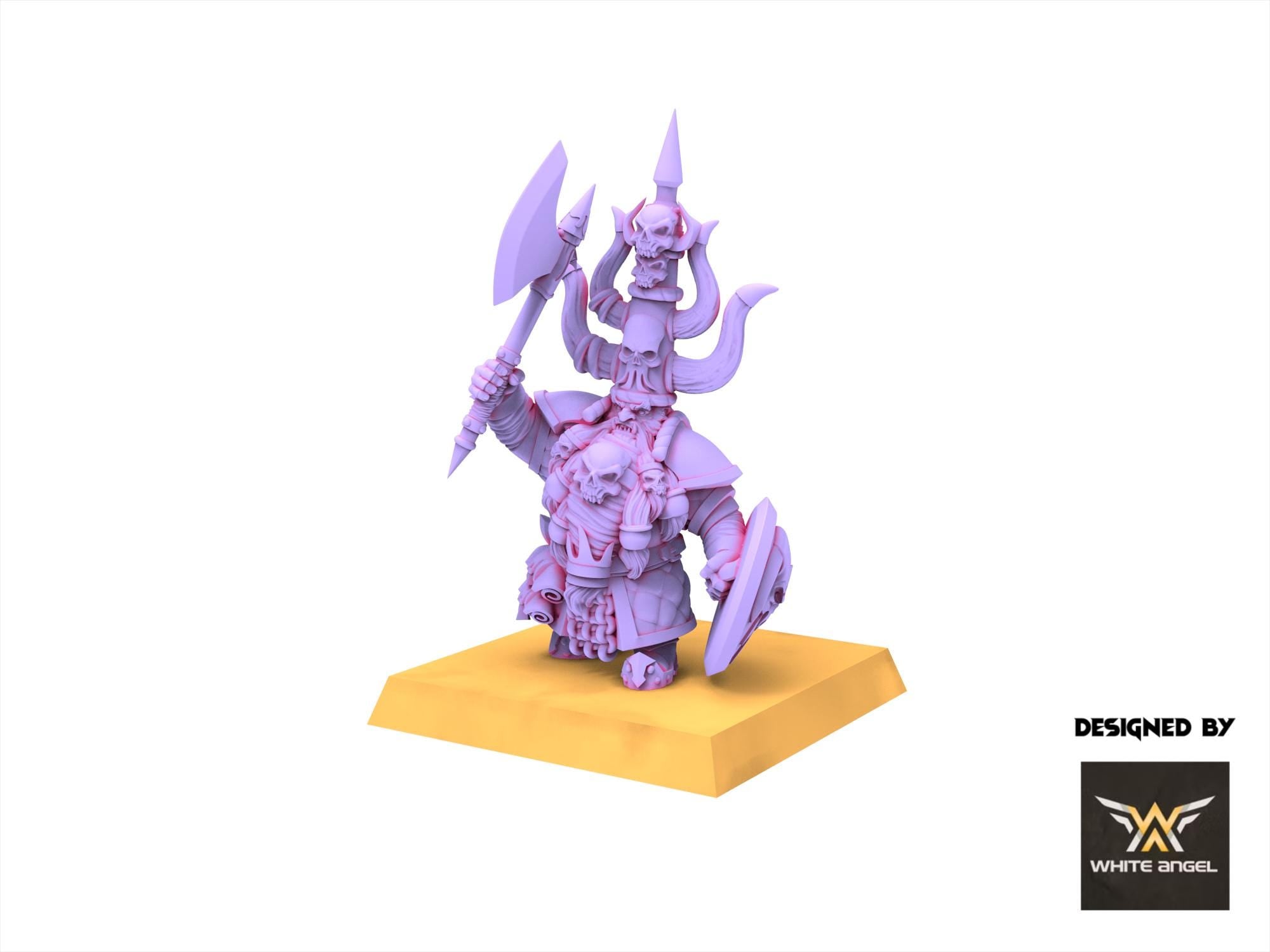 Chaos Dwarves - Infernal King - Infernal Dwarves - White Angel Miniatures