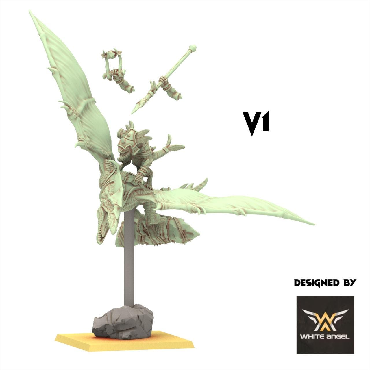 Lizardmen 28/32mm - Skycrawler Lizards - White Angel Miniatures