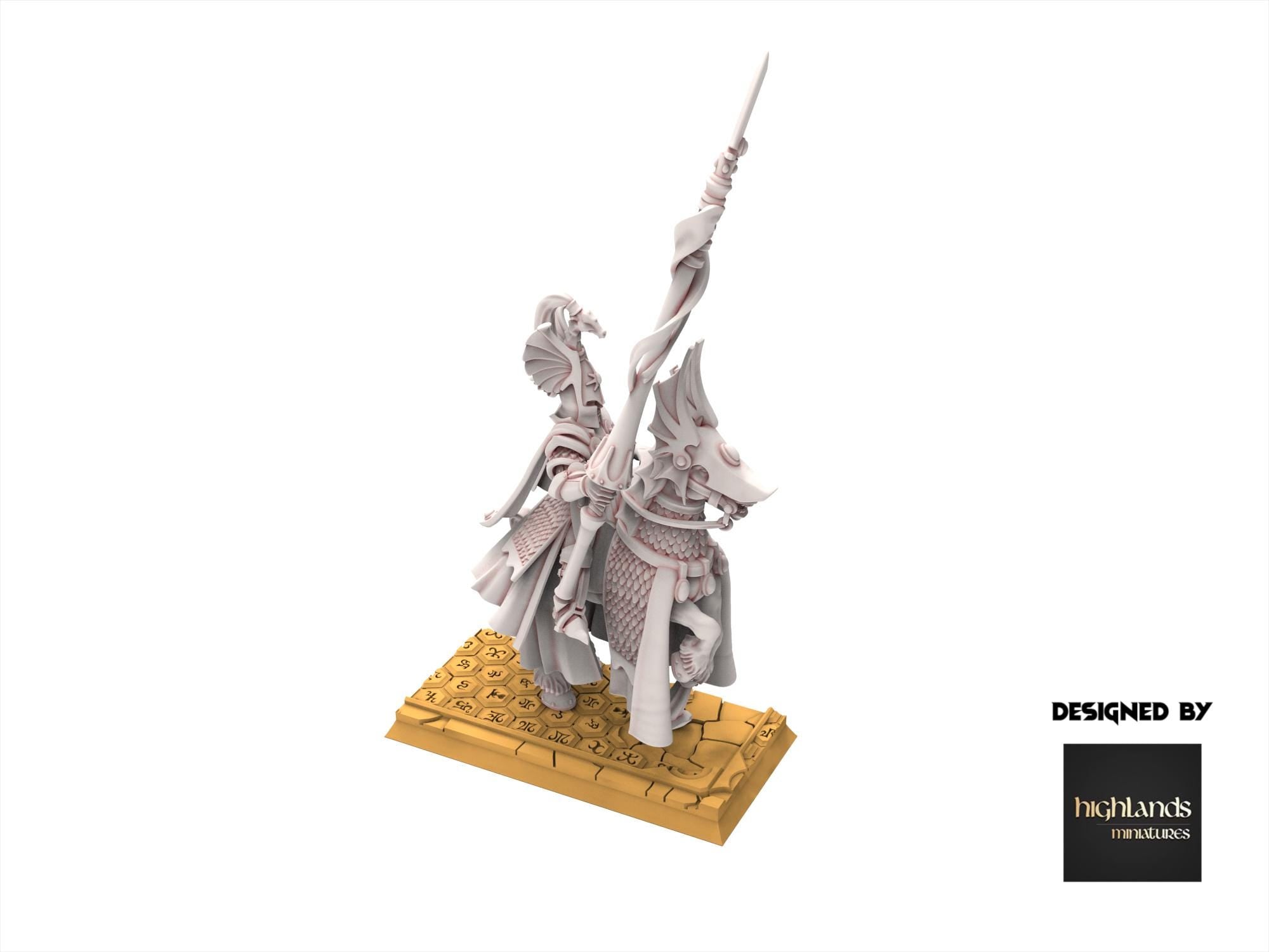 Hight Elves - Mounted Lord - AEGEAN - Highlands Miniatures