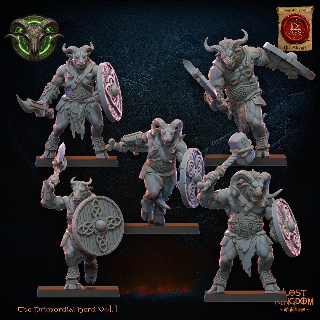 Beastmen - Wildhorn Herd - Warriors of the Dark Gods - Lost Kingdom Miniatures