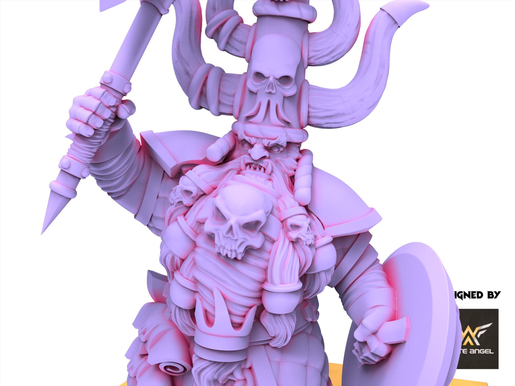Chaos Dwarves - Infernal King - Infernal Dwarves - White Angel Miniatures
