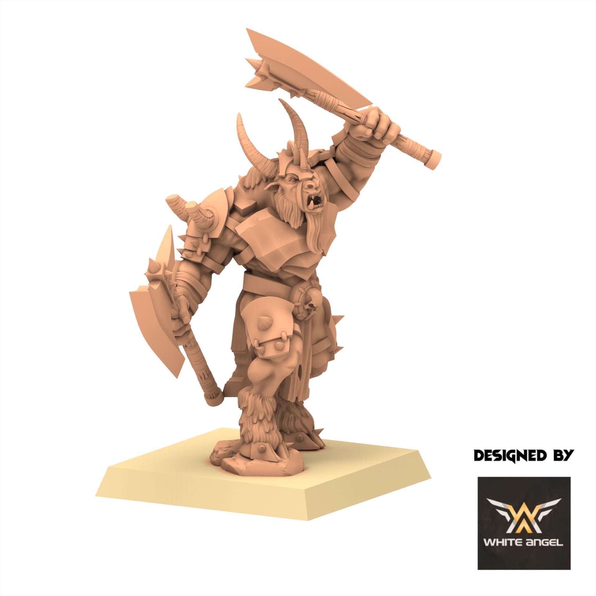 Beastmen - Heavy Beast Warrior - White Angel Miniatures