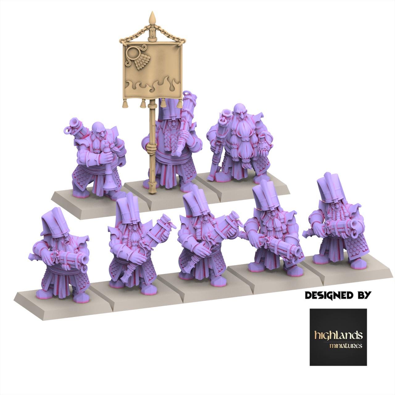 Chaos Dwarves - Shooter With Blunderbuss - Sons of Marduk - Highlands Miniatures