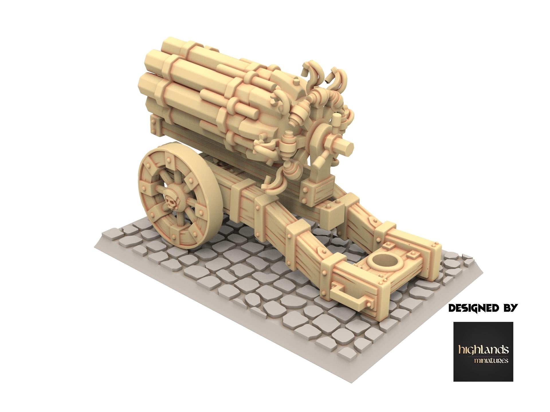 Imperial Fantasy - Volley Gun, Imperial artillery - Sunland - Highlands Miniatures