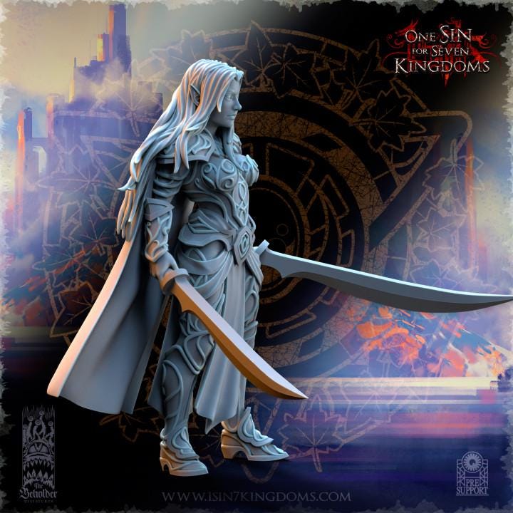 Hight Elves - Captain Lyriel - Silvermoor - The Beholder Miniatures