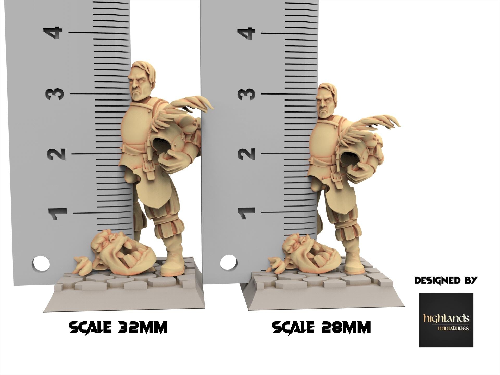 Imperial Fantasy - Captain on foot - Sunland - Highlands Miniatures