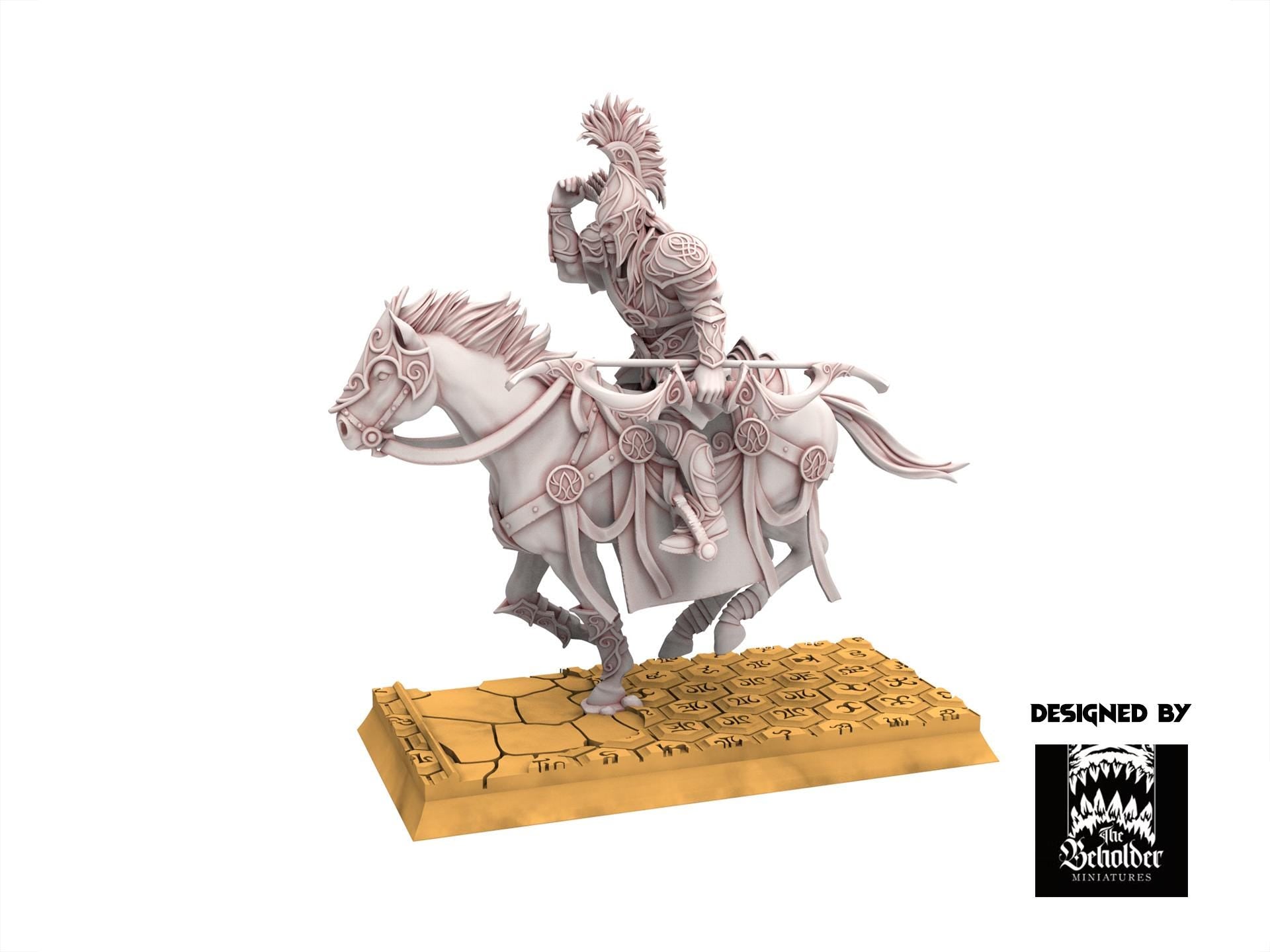 Hight Elves - x5 Archers Cavalry - Silvermoor - The Beholder Miniatures