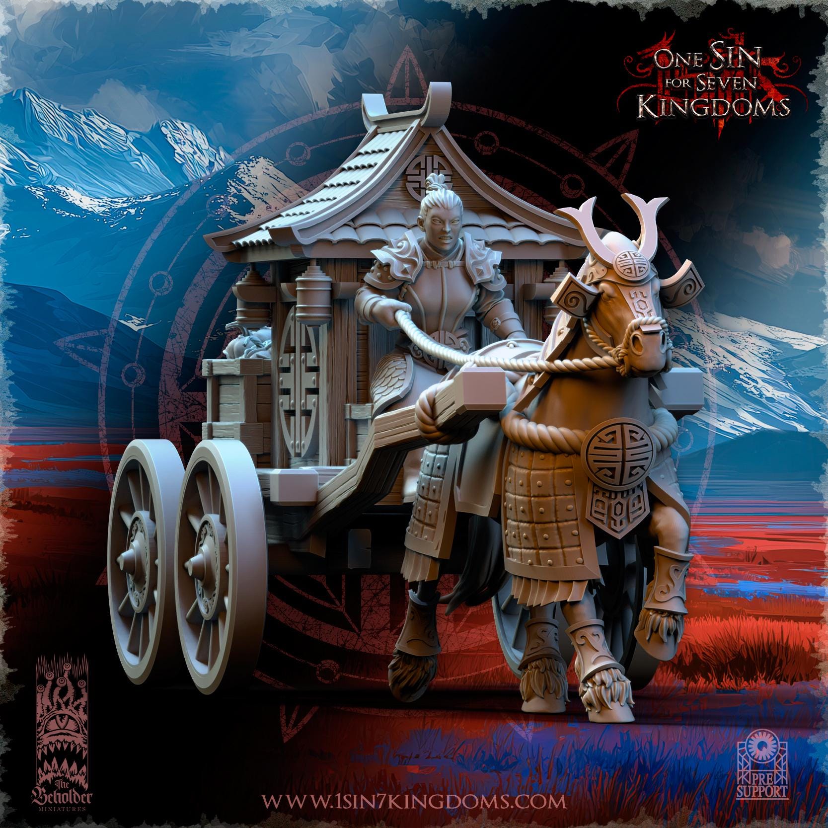 East Empire - Imperial Supply Chariot - Astarii Dynasty - 28&32mm - The Beholder Miniatures