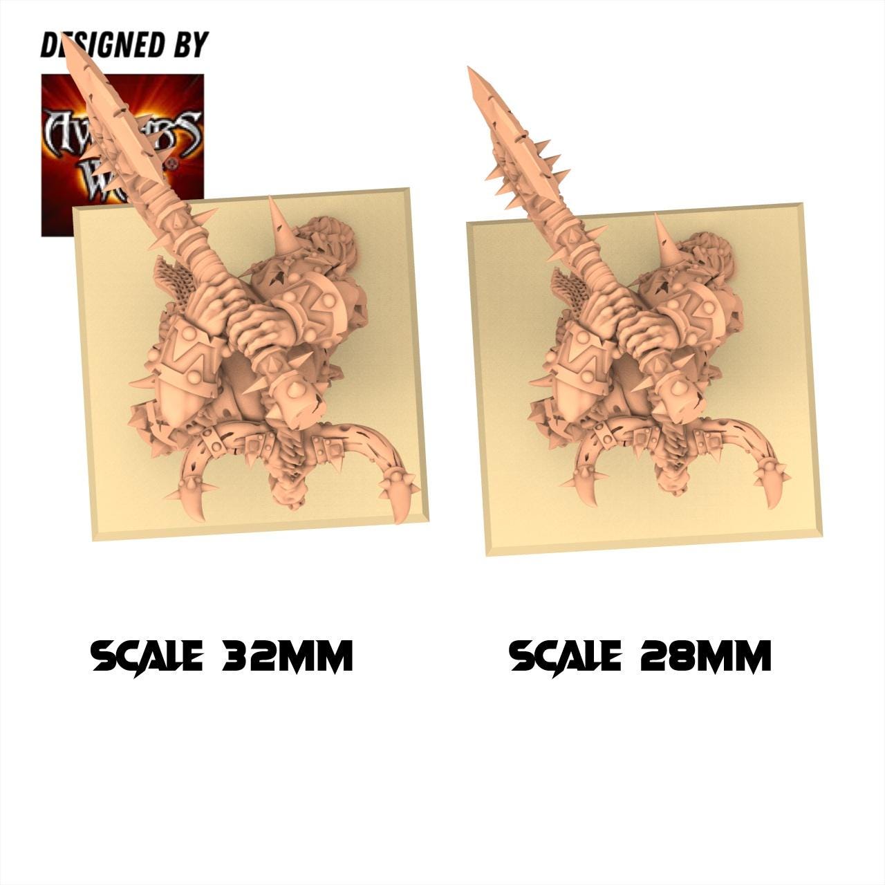 Beastmen - Minotaur lord with great weapon - 28&32mm scale - Avatar of War