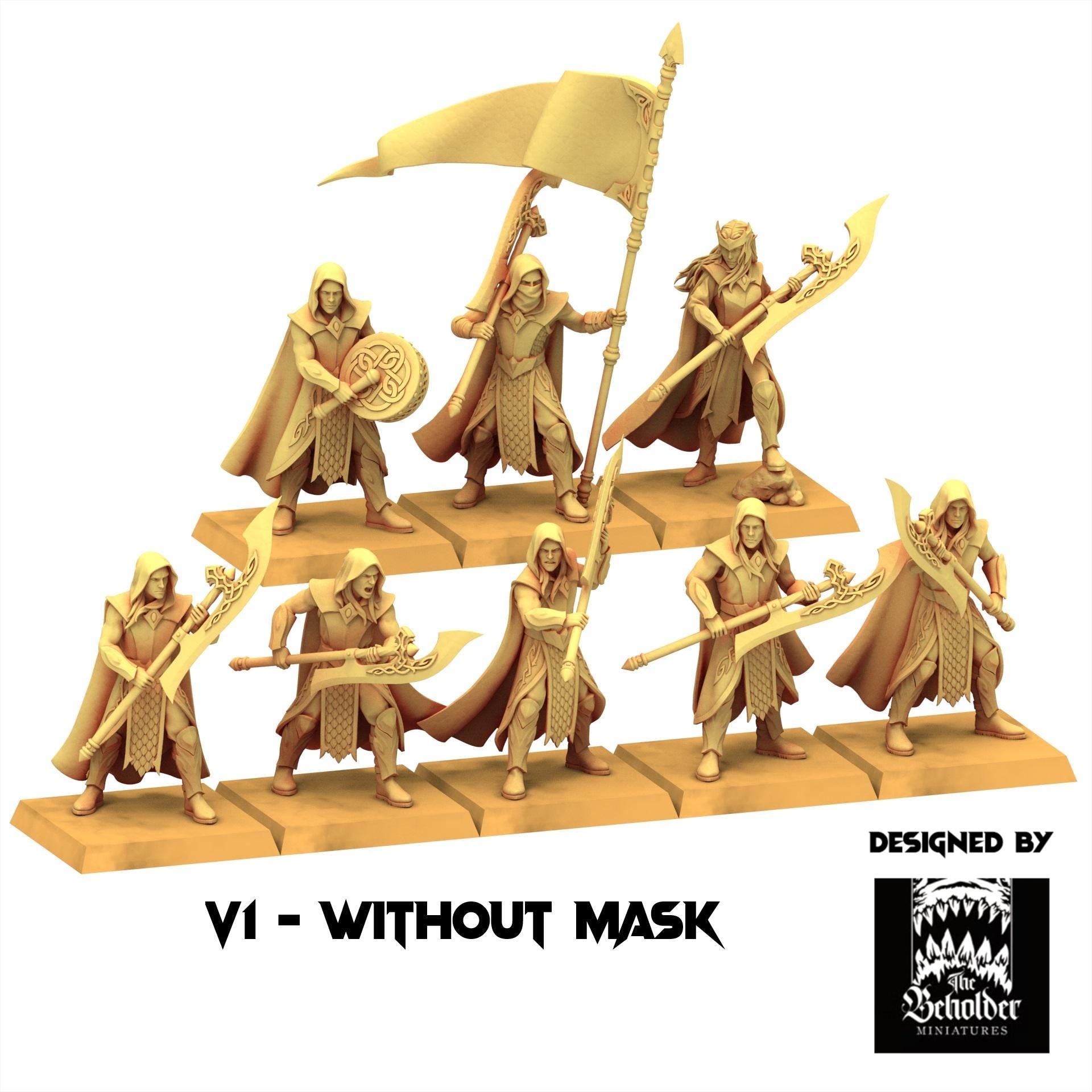 Sylvan Elves - Glade Avenger - Evergreen Elves - The Beholder Miniatures