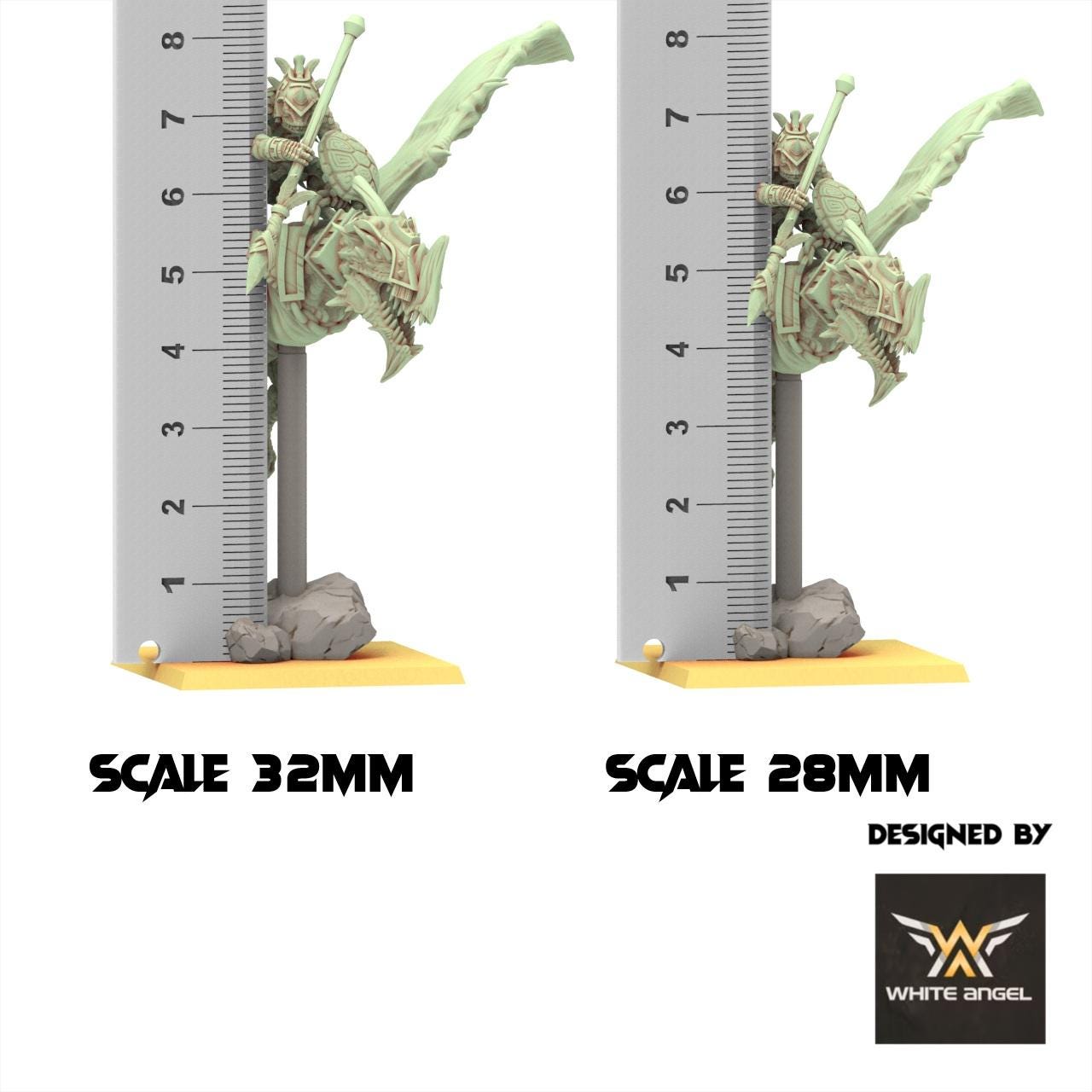 Lizardmen 28/32mm - Skycrawler Lizards - White Angel Miniatures