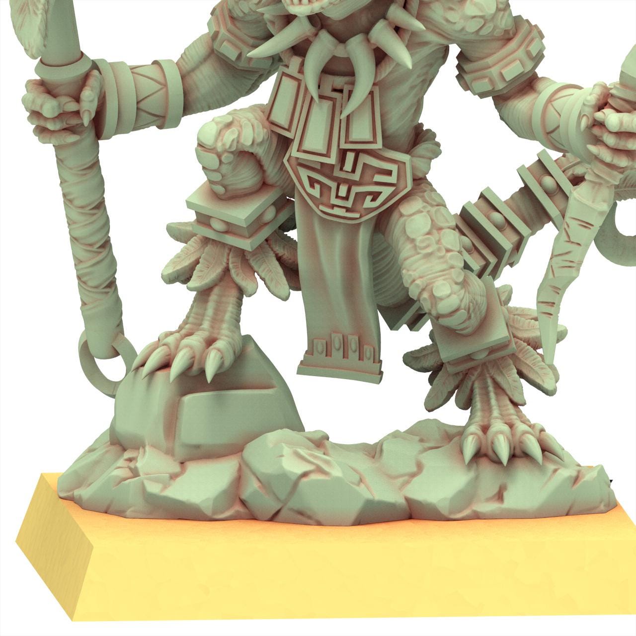 Lizardmen 28/32mm - Slippery Lizard Shaman - White Angel Miniatures