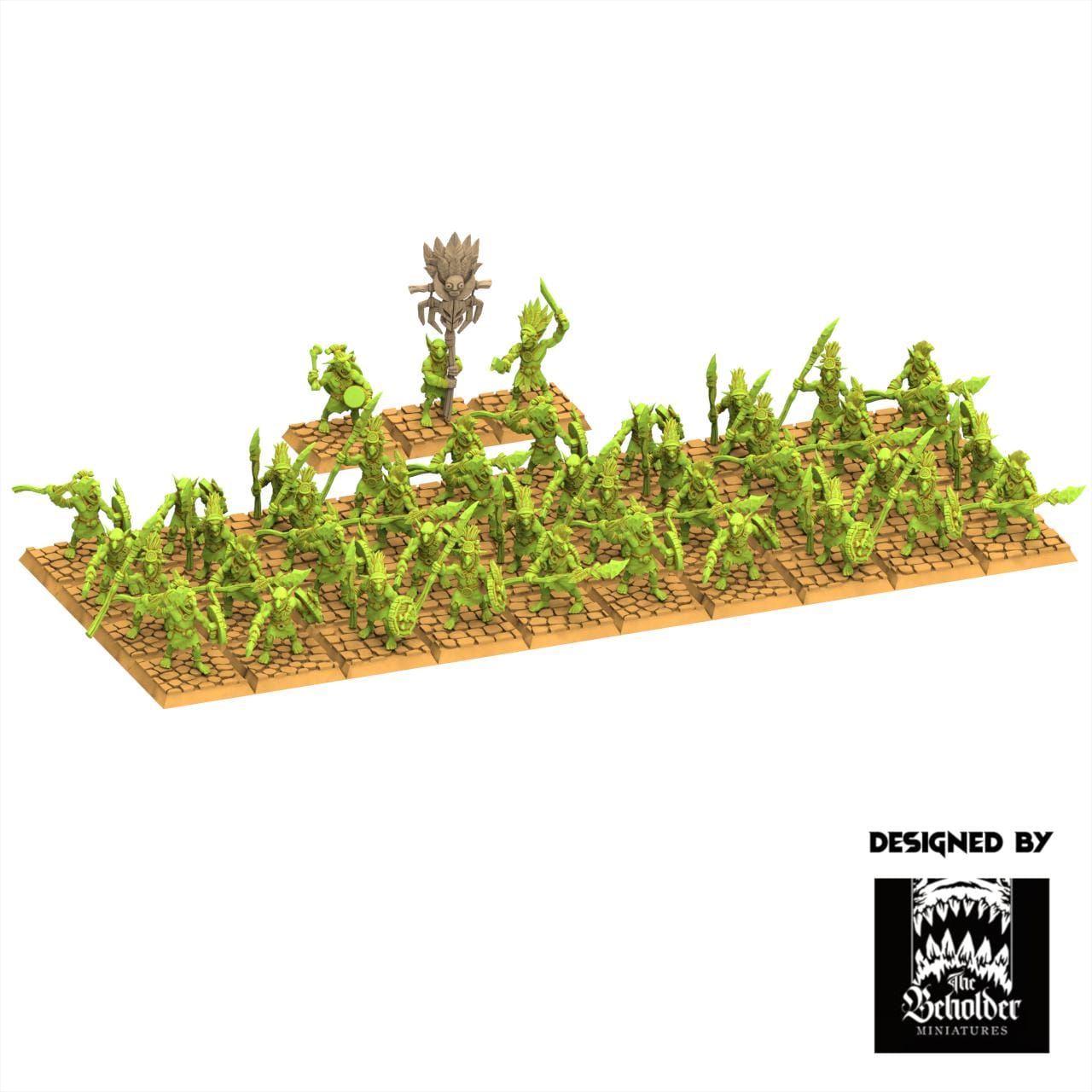 Orc & Goblin - Goblins Jungle Warriors - The Black horde - The Beholder Miniatures