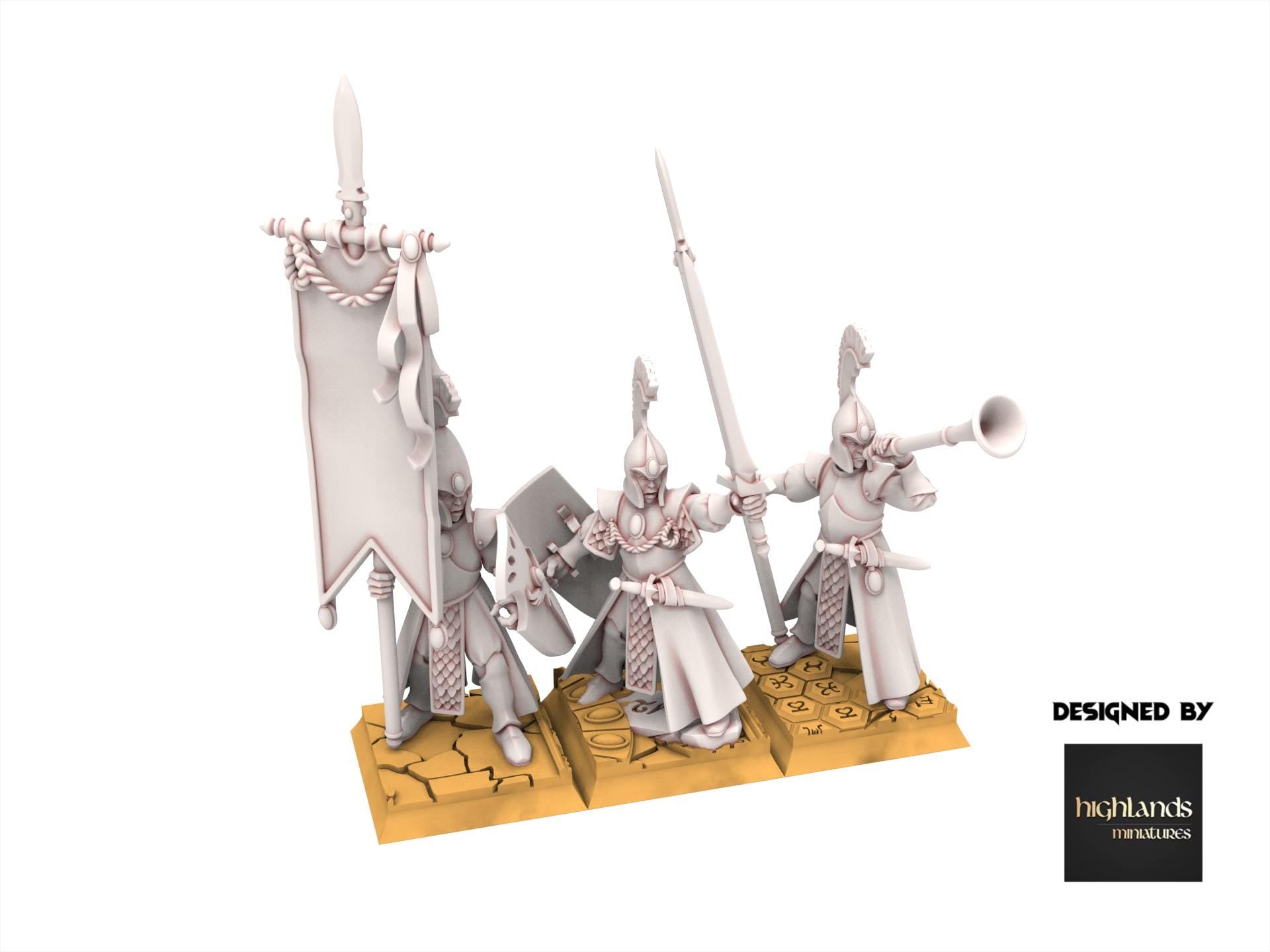 Hight Elves - Spearmen - Aegean - Highlands Miniatures