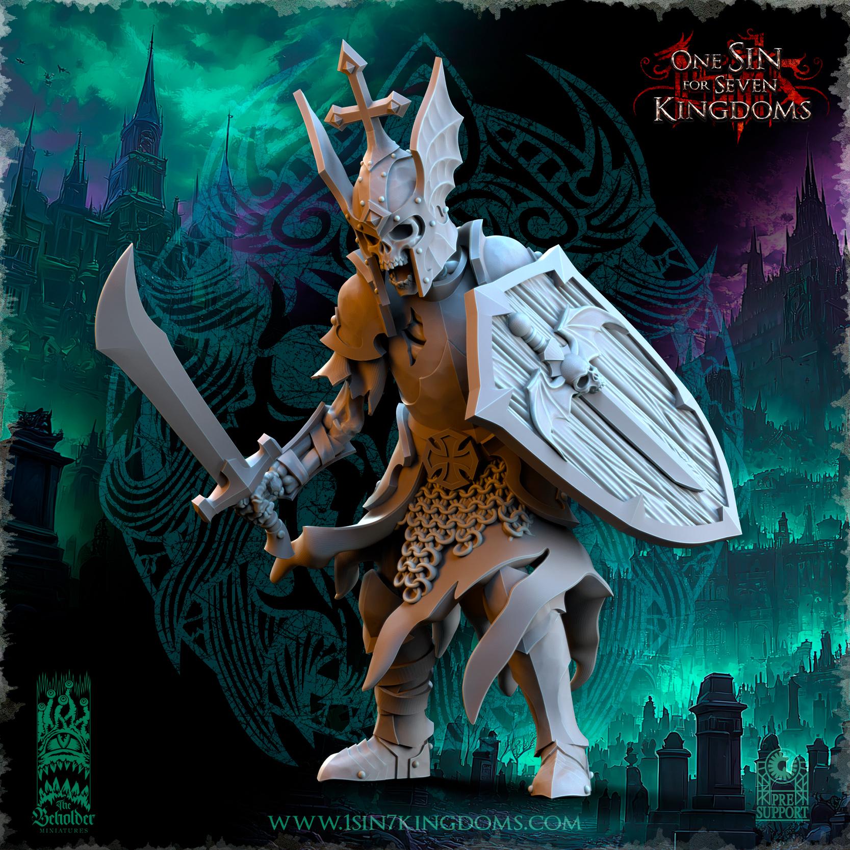 Undead 32/28mm - Crypt Guards - Undying Legions - The Beholder Miniatures