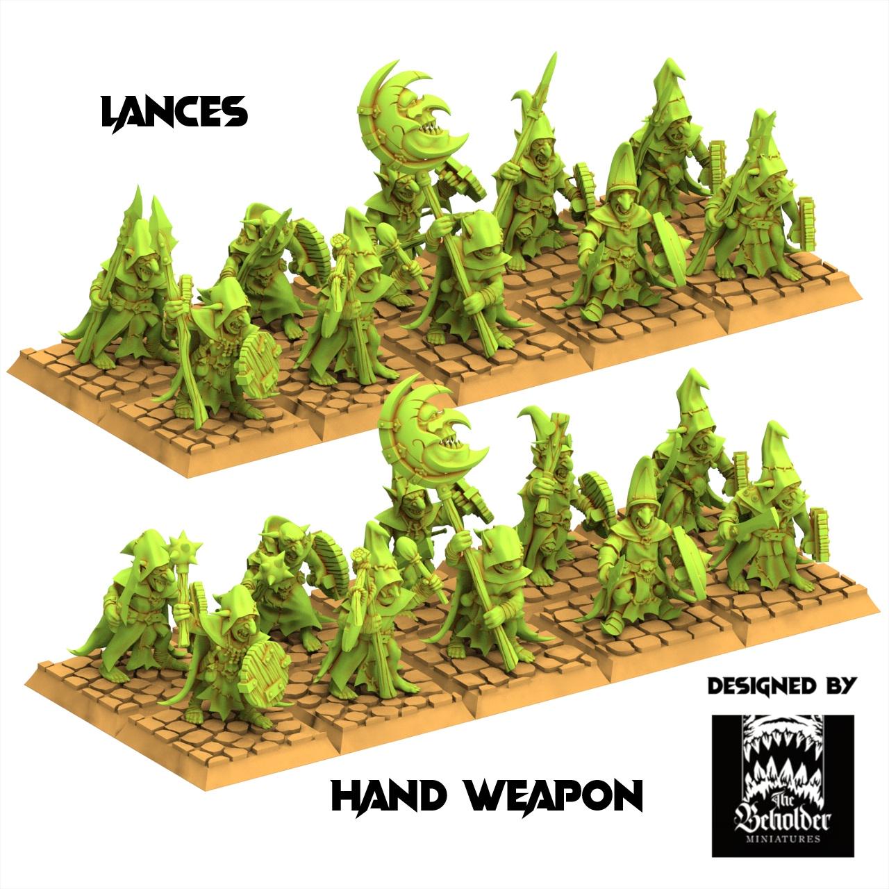 Orc & Goblin - Goblins Warriors - The Black horde - The Beholder Miniatures