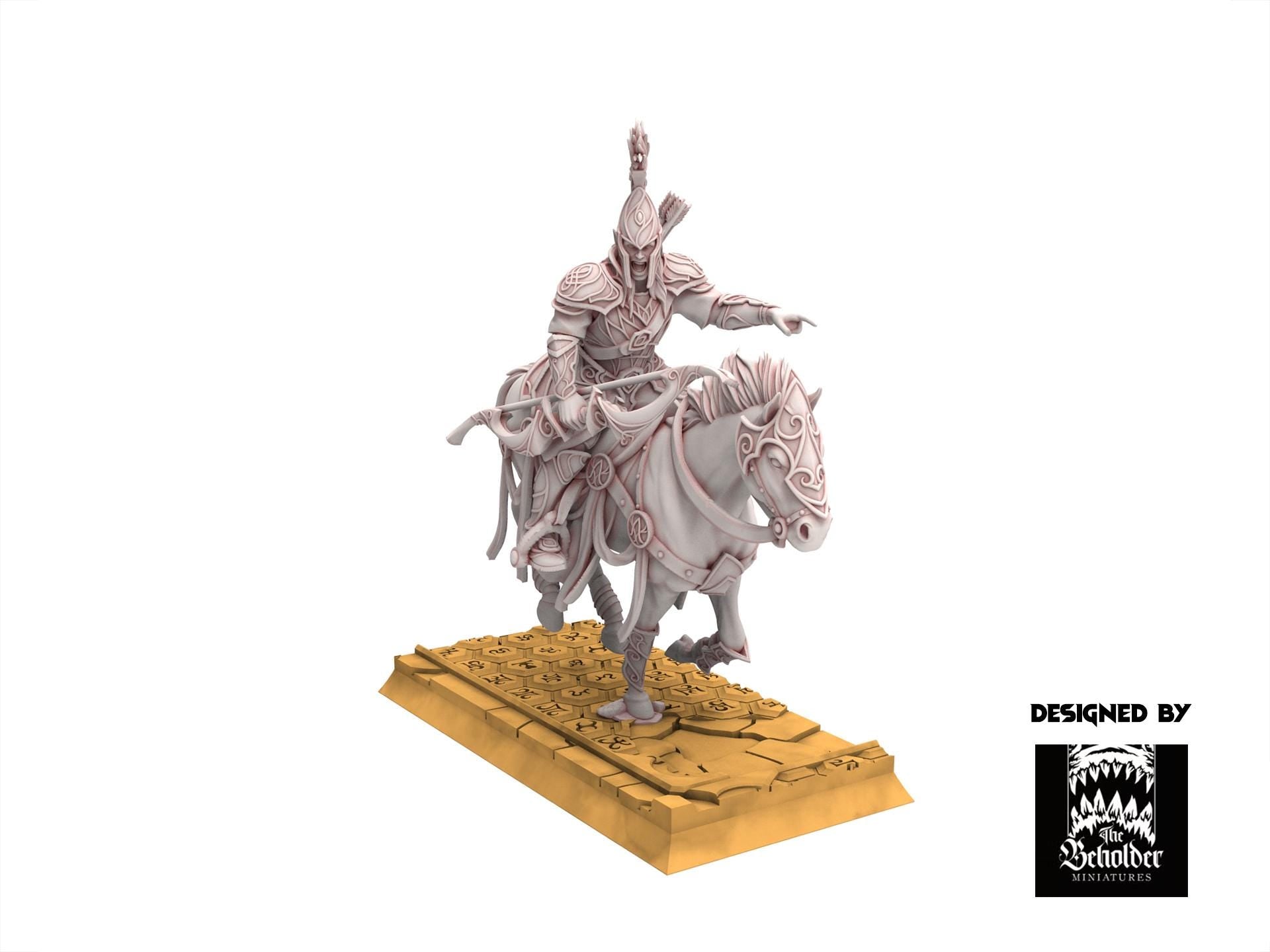 Hight Elves - x5 Archers Cavalry - Silvermoor - The Beholder Miniatures