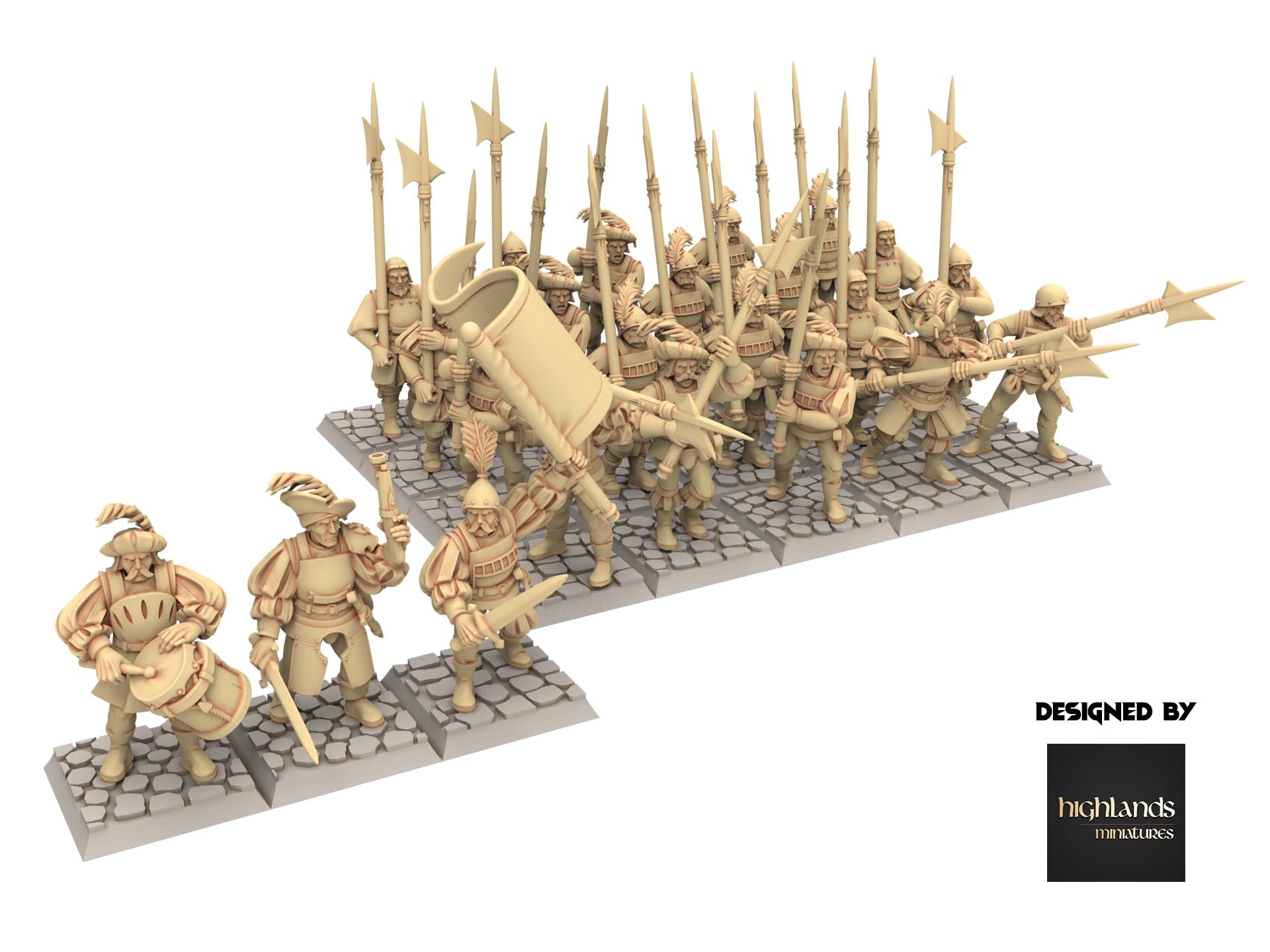 Imperial Fantasy - Halberdsmen - Sunland - Highlands Miniatures