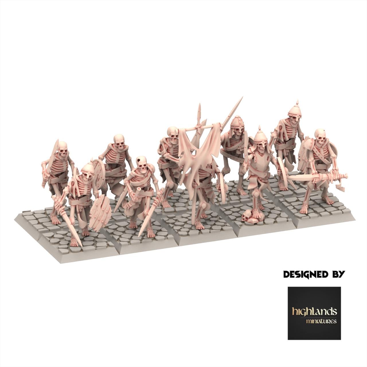 Undead - Skeletons Warriors with Sword - Transilvanya - Highlands Miniatures