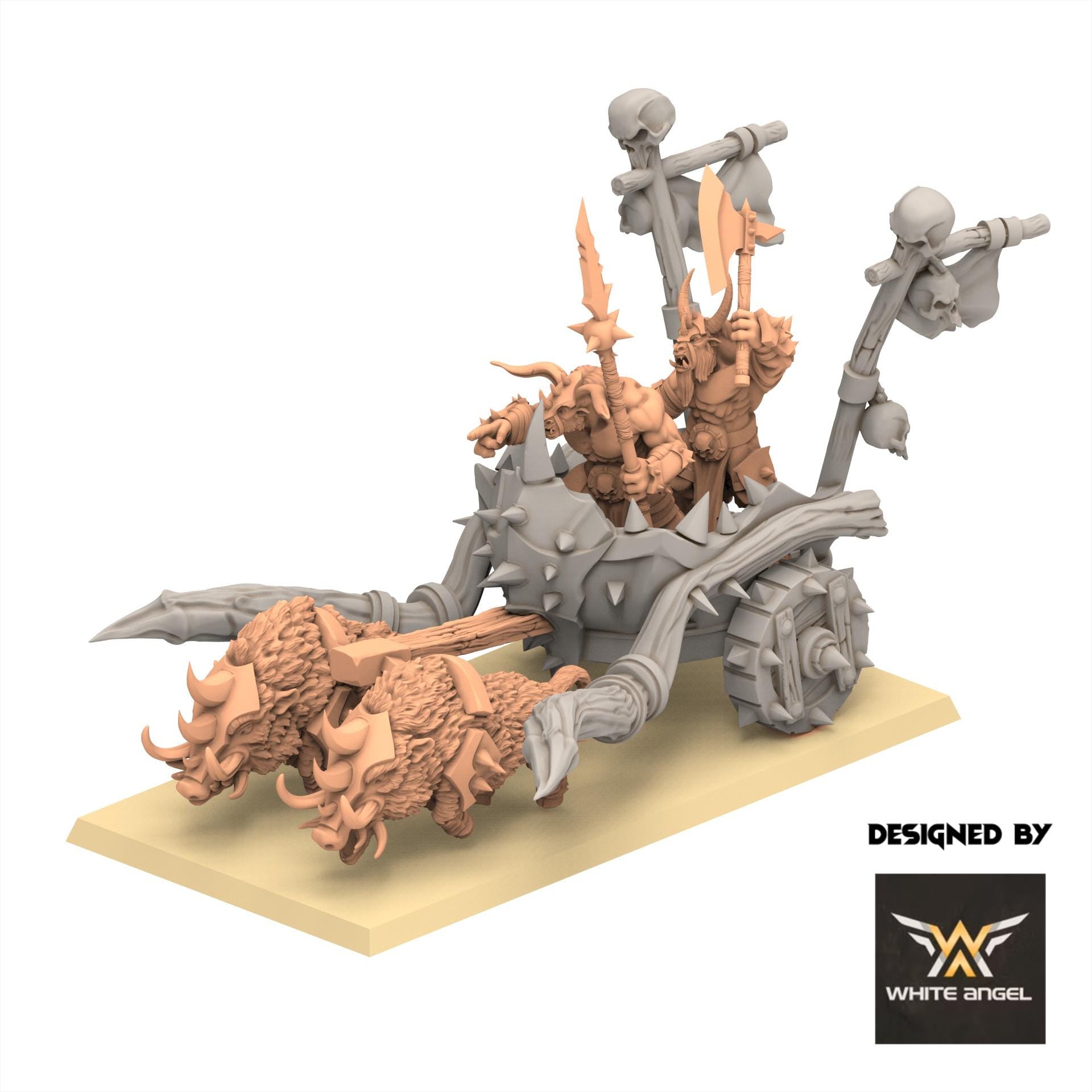 Beastmen - Beast Boar Chariot - White Angel Miniatures