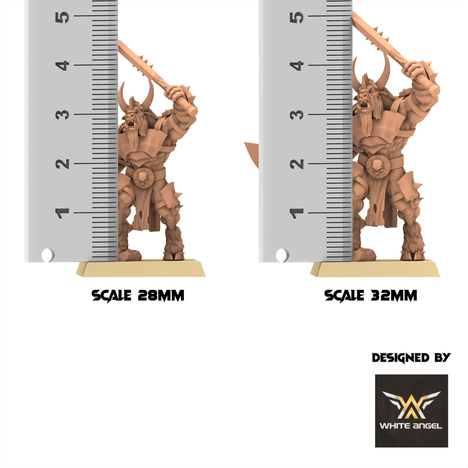 Beastmen - Heavy Beast Warrior - White Angel Miniatures