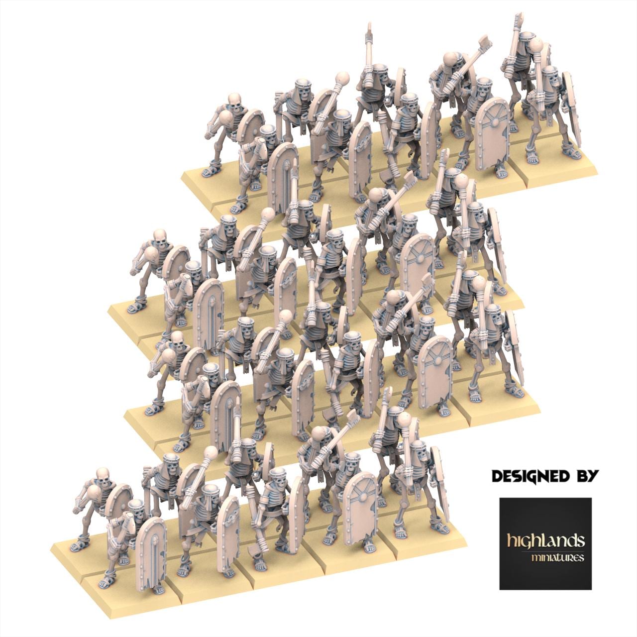Eternal Dynasties - Ancient Skeletons with Hand Weapons - Eternal Dynasties - Highlands Miniatures