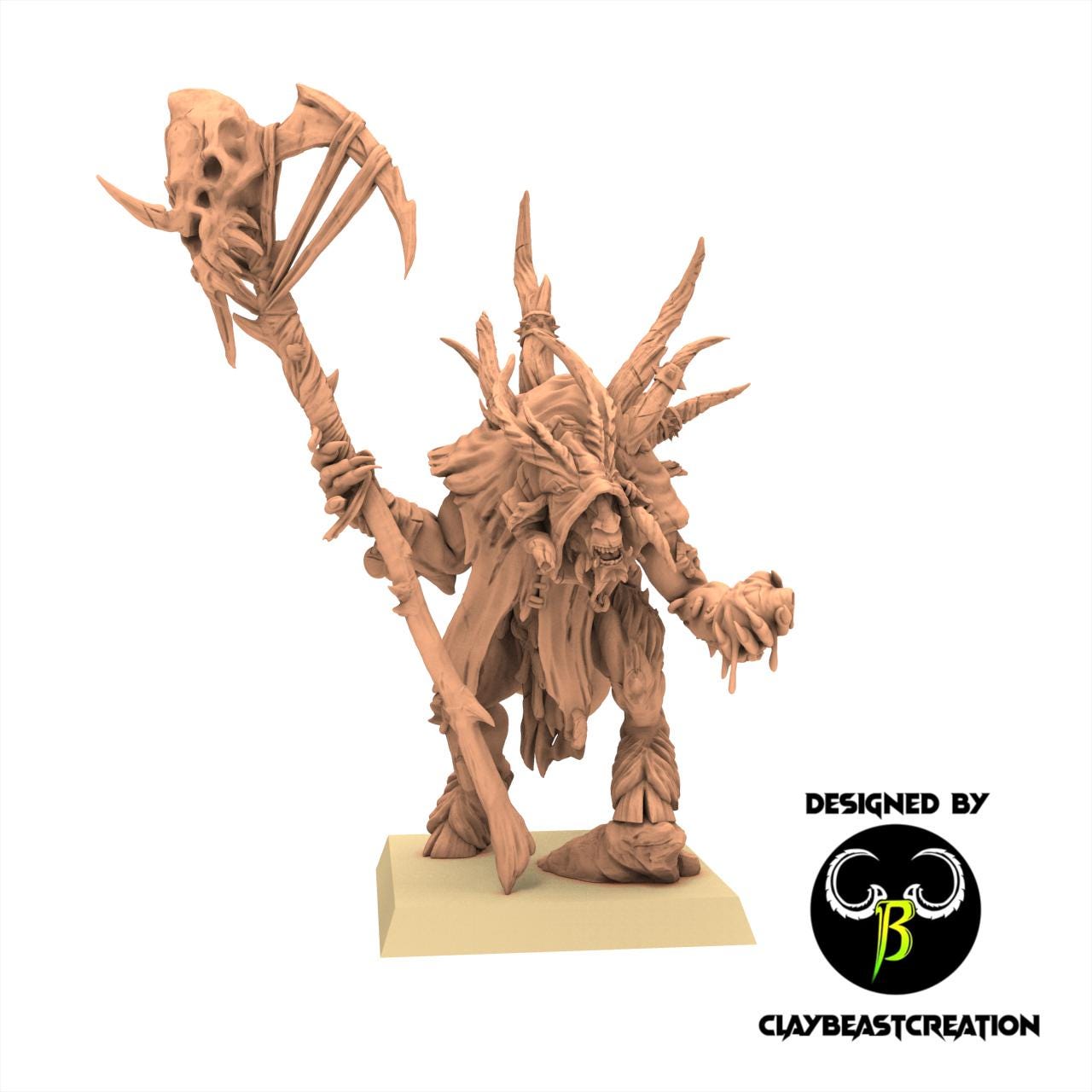 Beastmen - Shaman V4 of Chaos from the East - Fallen Beast - ClayBeastCreation