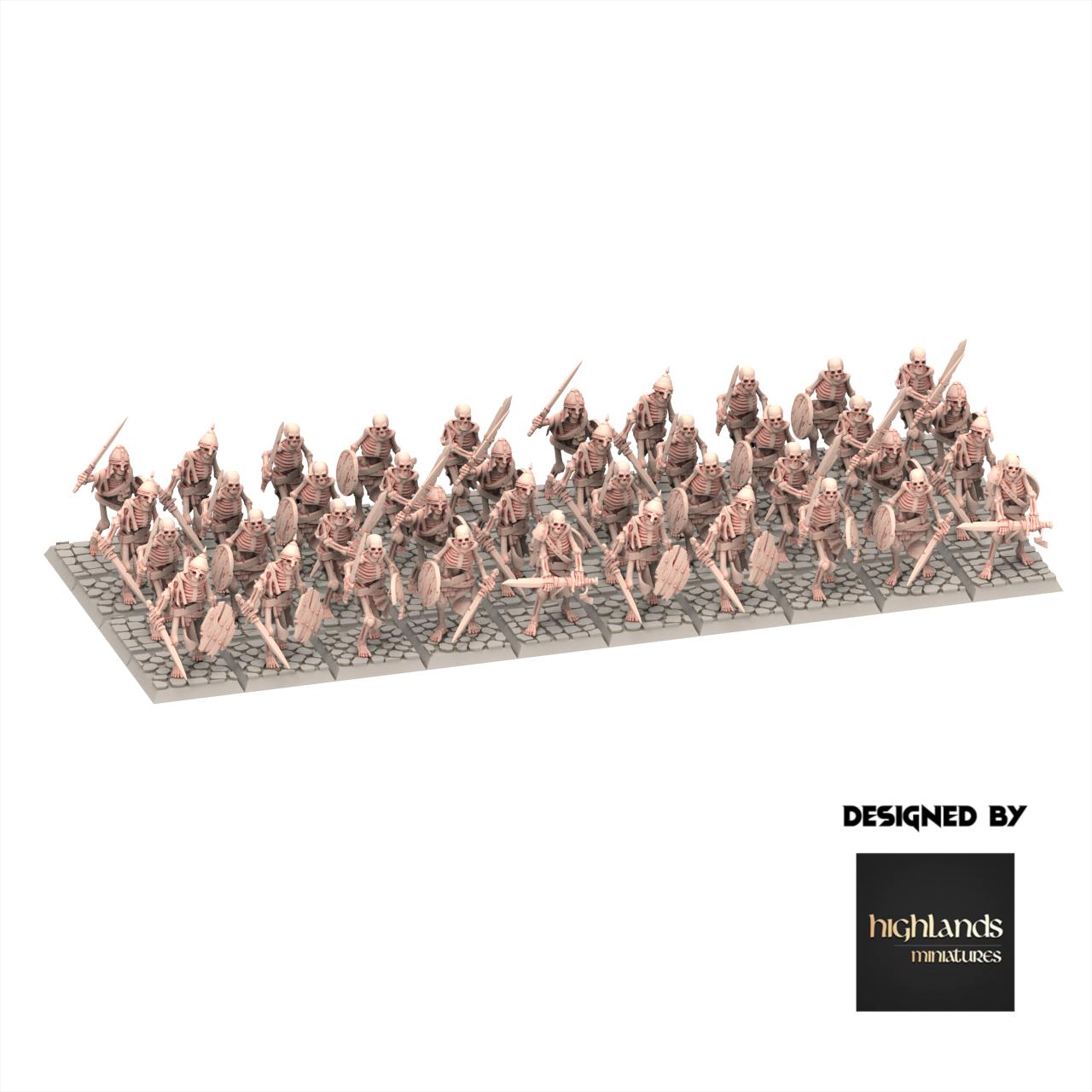 Undead - Skeletons Warriors with Sword - Transilvanya - Highlands Miniatures