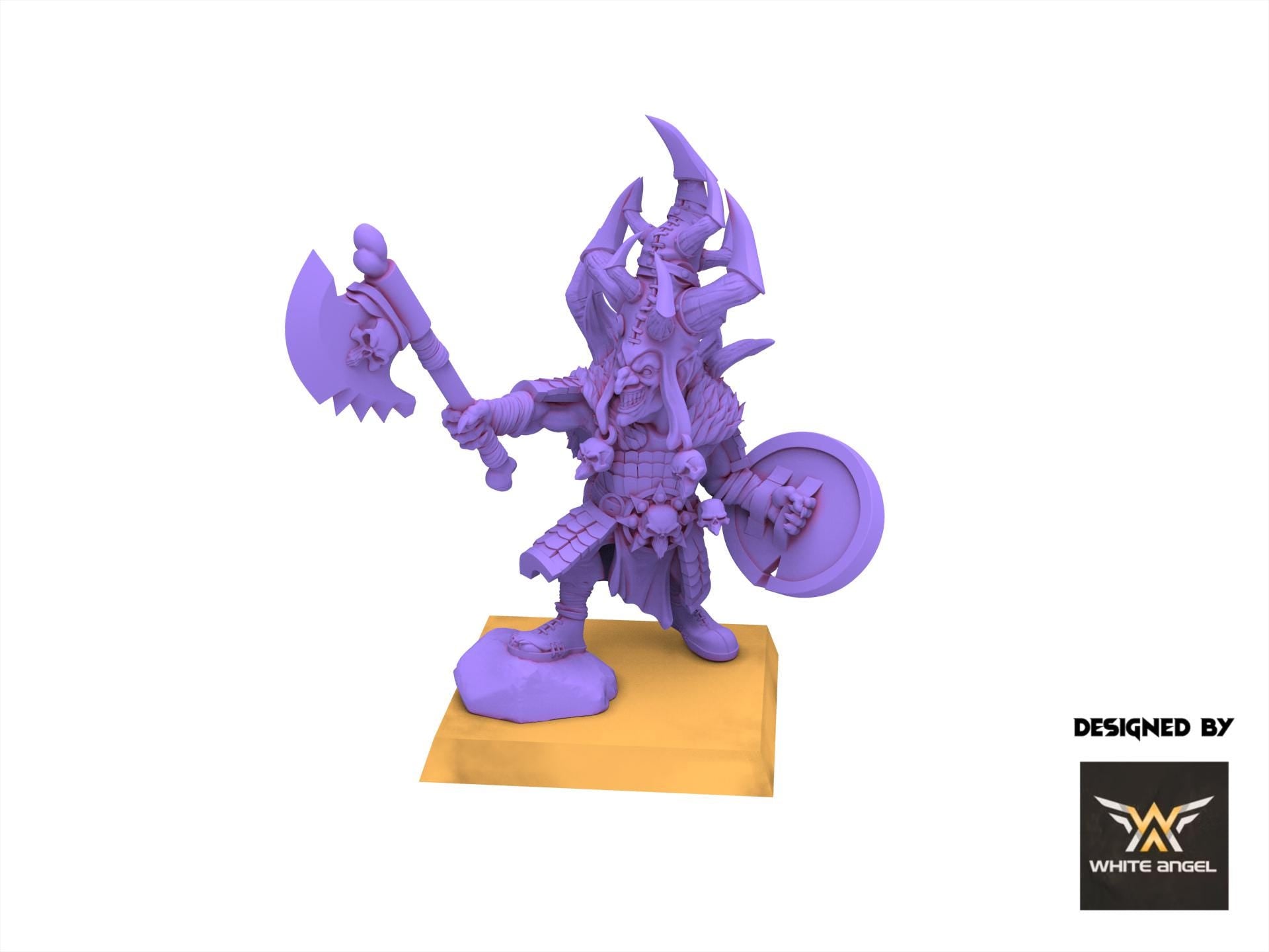 Chaos Dwarves - Goblin Commander - Infernal Dwarves - White Angel Miniatures