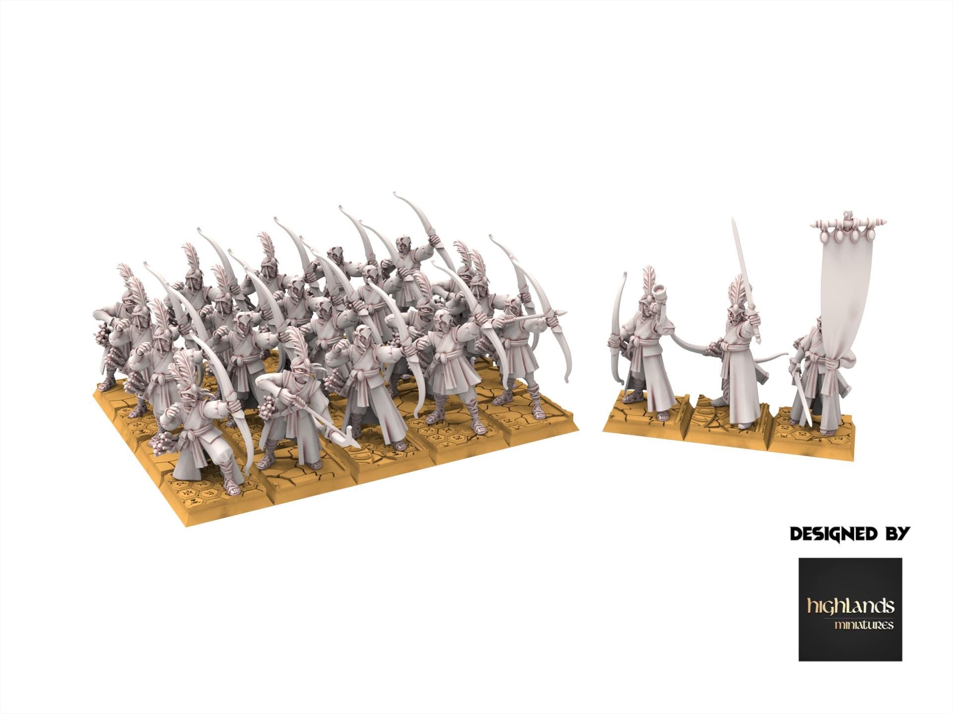 Hight Elves - Archers - Aegean - Highlands Miniatures