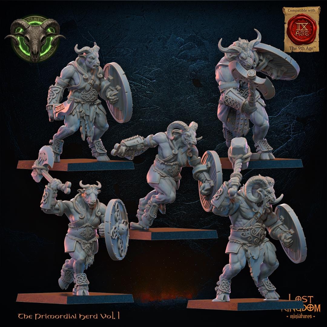 Beastmen - Wildhorn Herd - Warriors of the Dark Gods - Lost Kingdom Miniatures