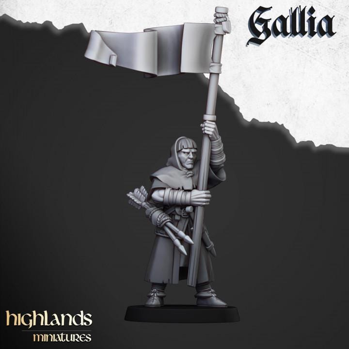 Arthurian Knights - Archer - Gallia - Highlands Miniatures