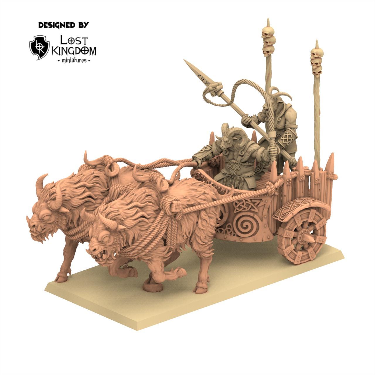 Beastmen - Raiding Chariot - Warriors of the Dark Gods - Lost Kingdom Miniatures
