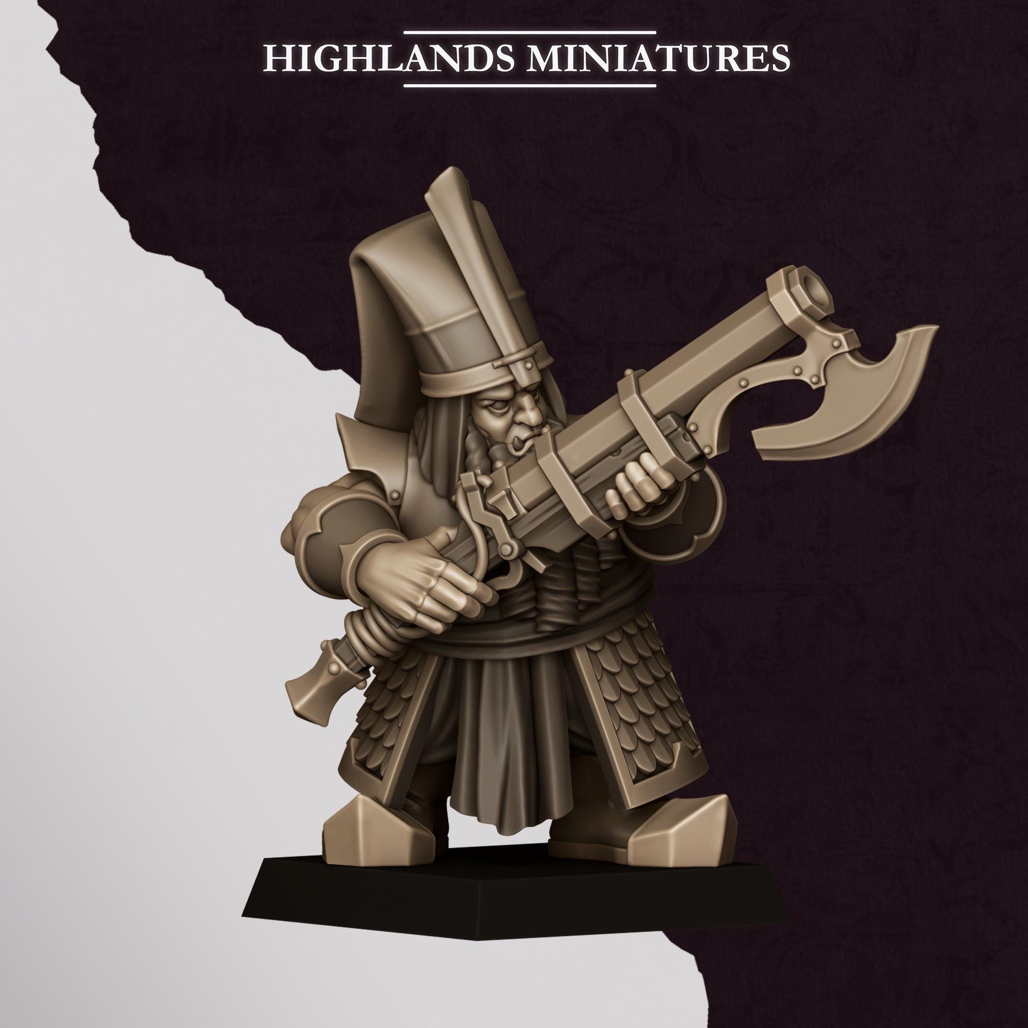 Chaos Dwarves - Shooters With Jezail - Sons of Marduk - Highlands Miniatures