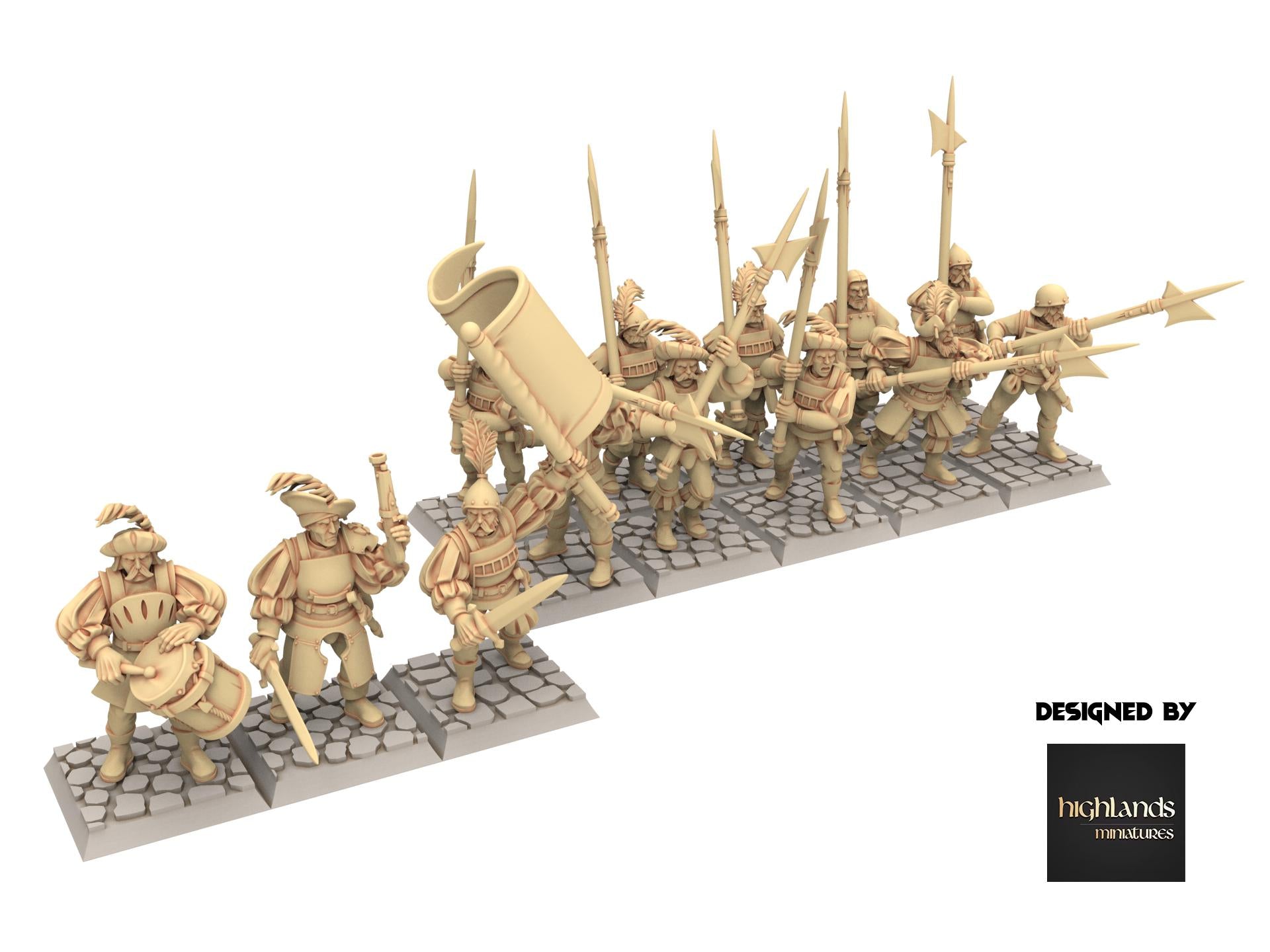 Imperial Fantasy - Halberdsmen - Sunland - Highlands Miniatures
