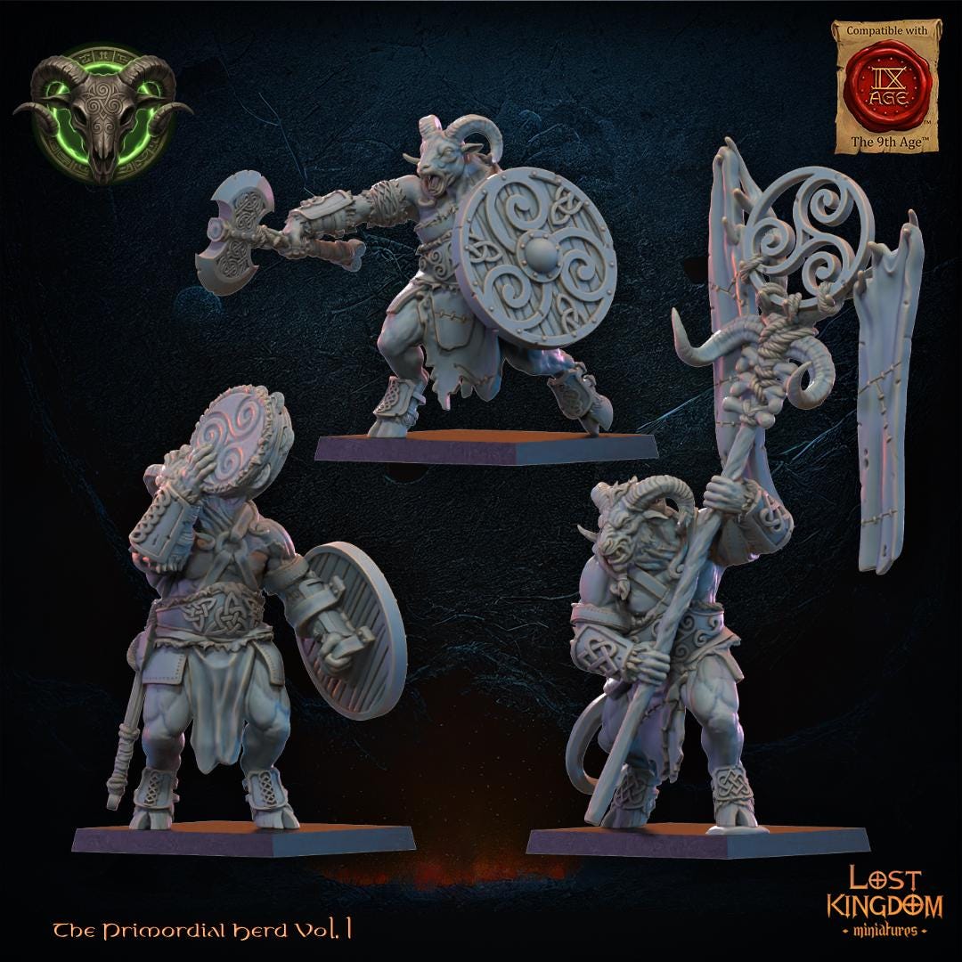 Beastmen - Wildhorn Herd - Warriors of the Dark Gods - Lost Kingdom Miniatures