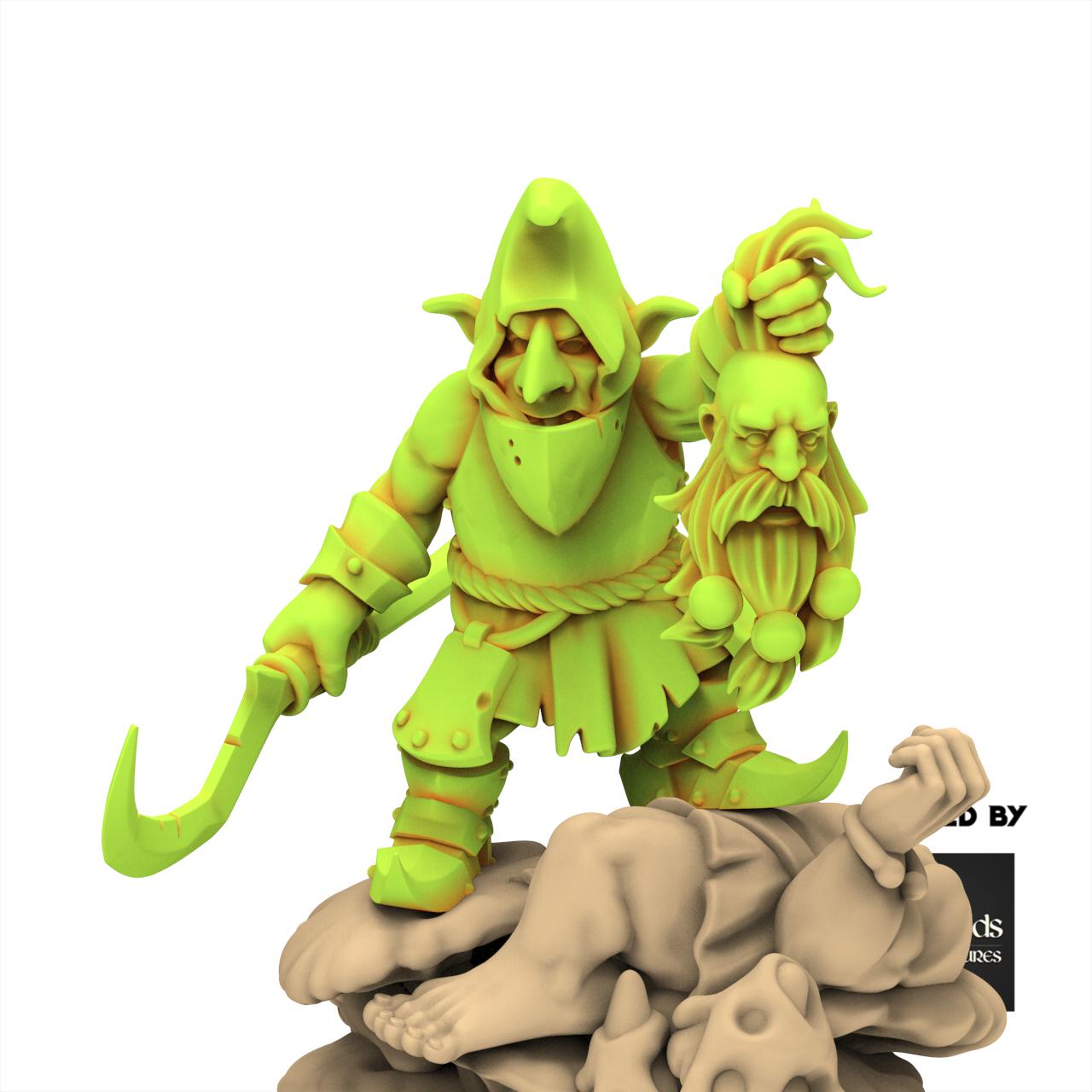 Orc & Goblin - Swamp Goblin Boss - Goblin tribes - Highlands Miniature
