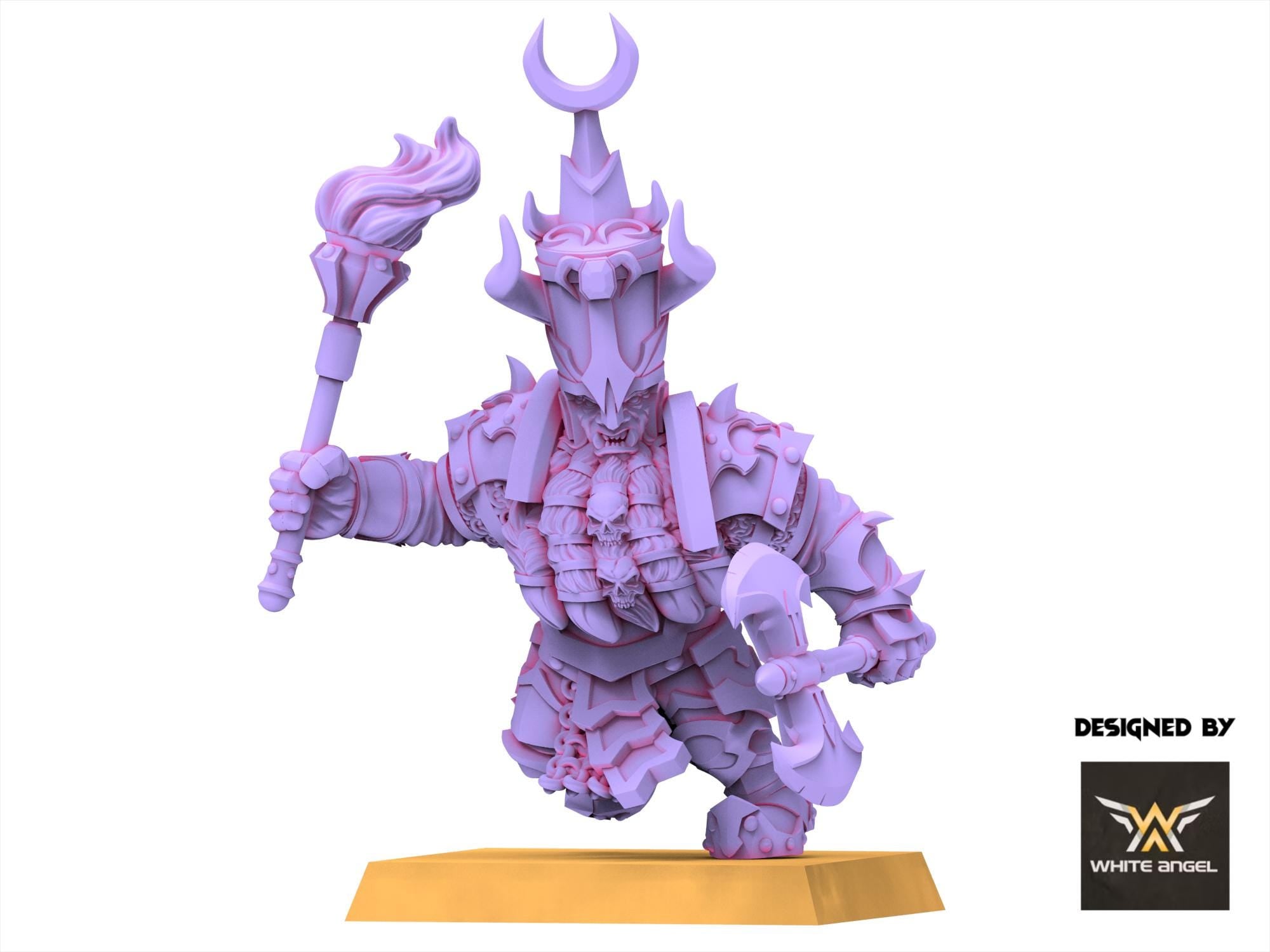 Chaos Dwarves - Infernal Commander - Infernal Dwarves - White Angel Miniatures