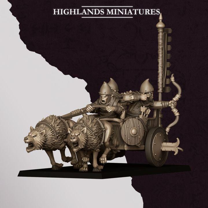 Chaos Dwarves - Hobgoblin Chariot - Sons of Marduk - Highlands Miniatures
