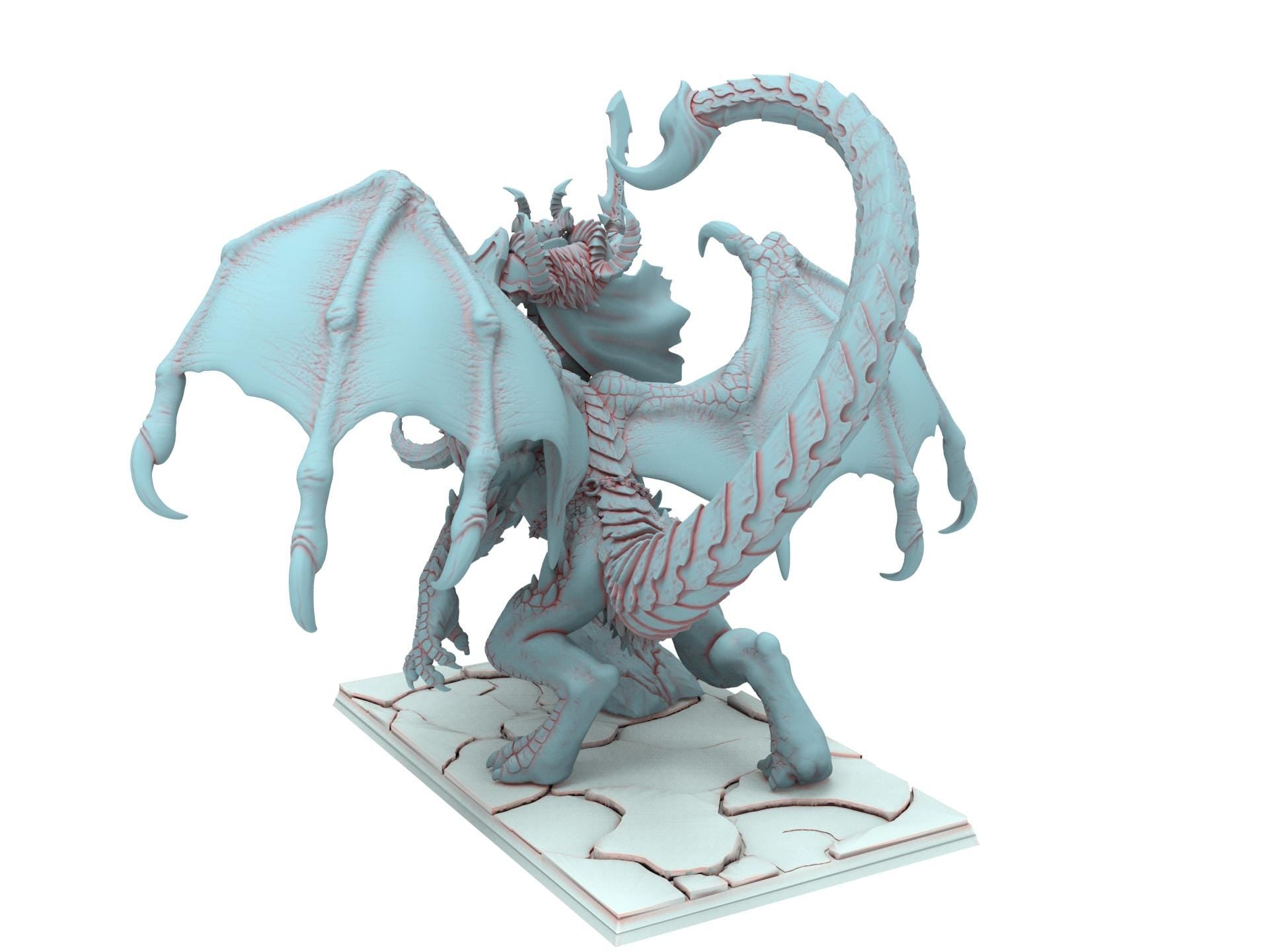 Fantasy Chaos - Vrolok on Manticore - Realms of Mayhem - Beholder Miniature