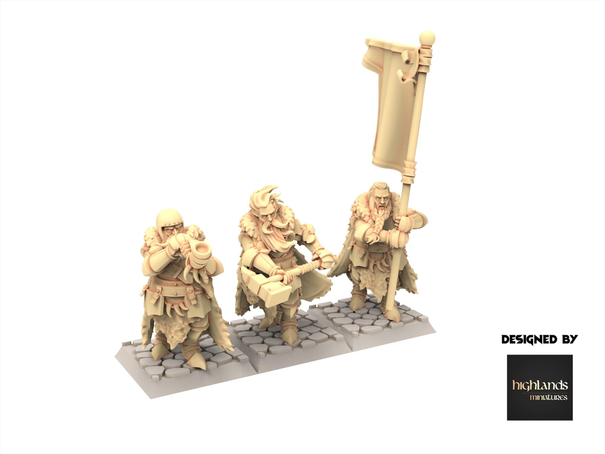 Imperial Fantasy - Mergenheim knights on foot - Sunland - Highlands Miniatures