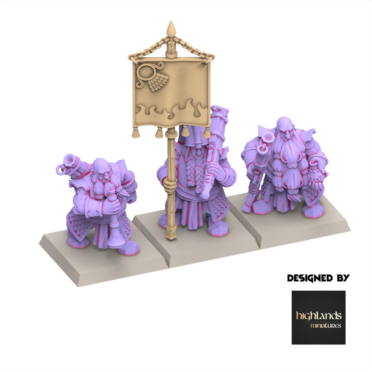 Chaos Dwarves - Shooter With Blunderbuss - Sons of Marduk - Highlands Miniatures