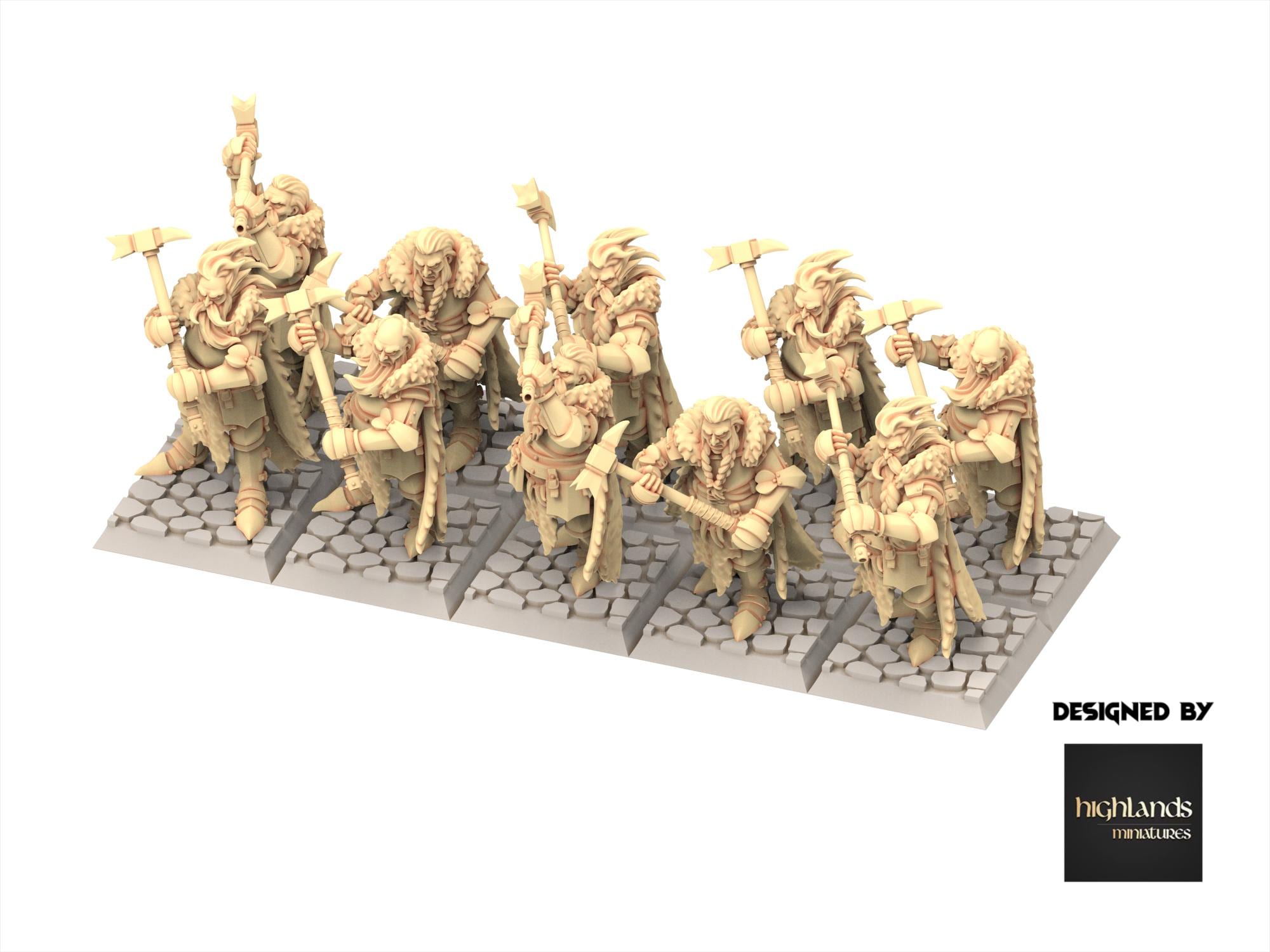 Imperial Fantasy - Mergenheim knights on foot - Sunland - Highlands Miniatures