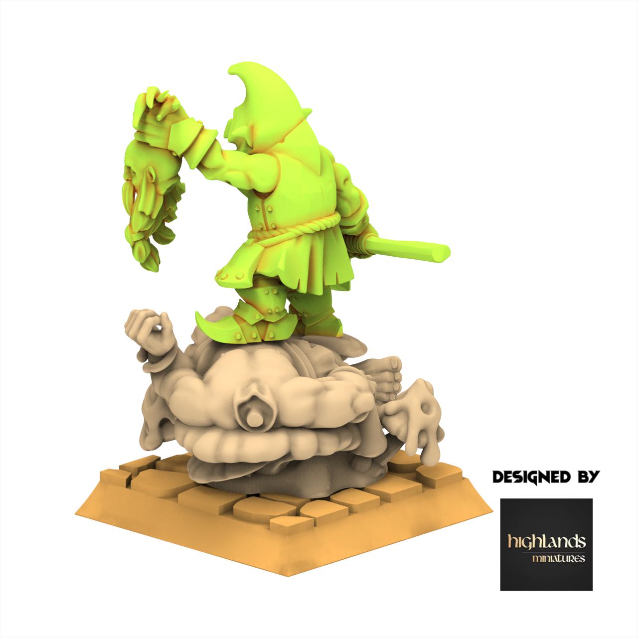 Orc & Goblin - Swamp Goblin Boss - Goblin tribes - Highlands Miniature