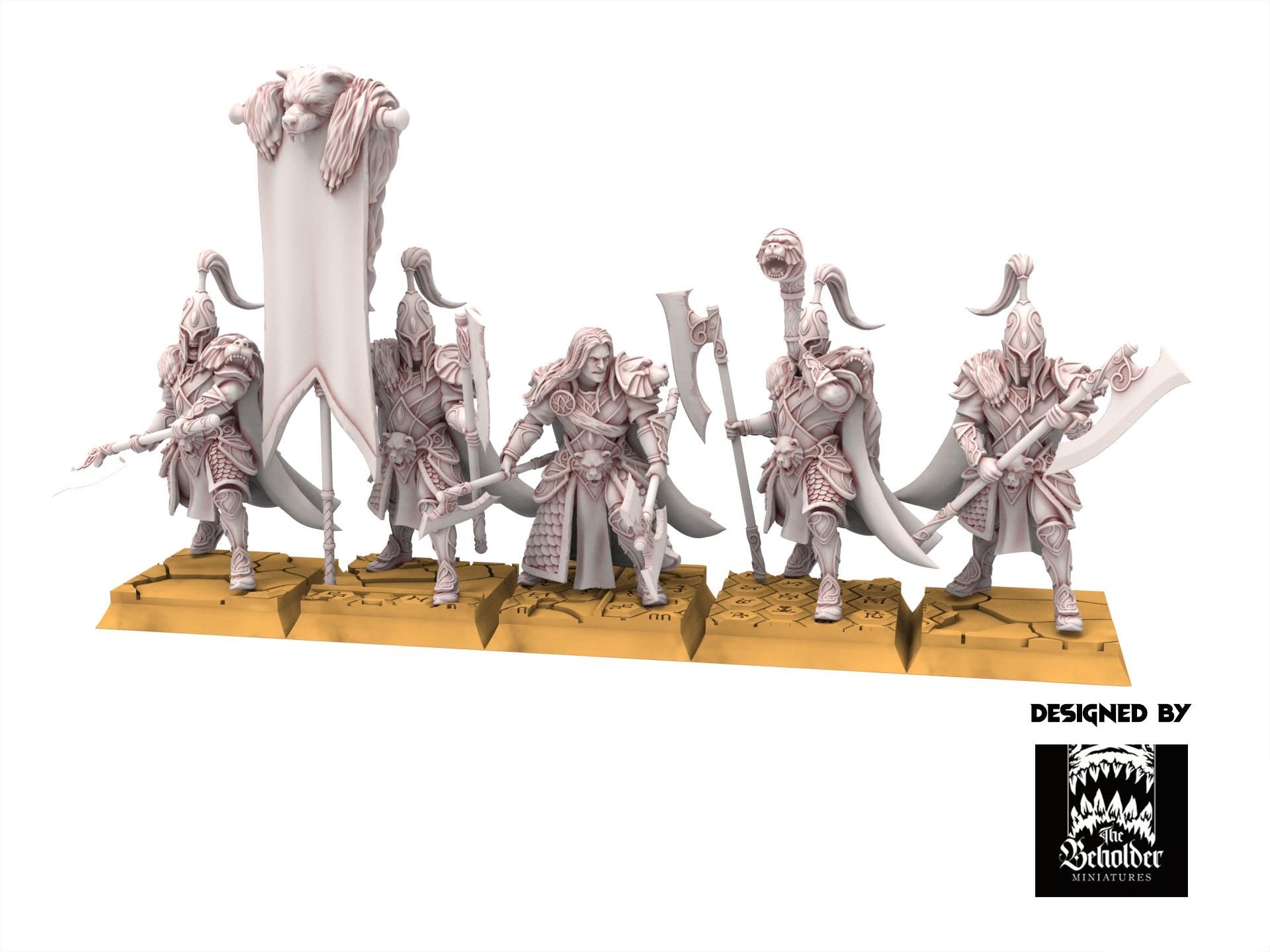 Hight Elves - Bear Guardians - Silvermoor - The Beholder Miniatures