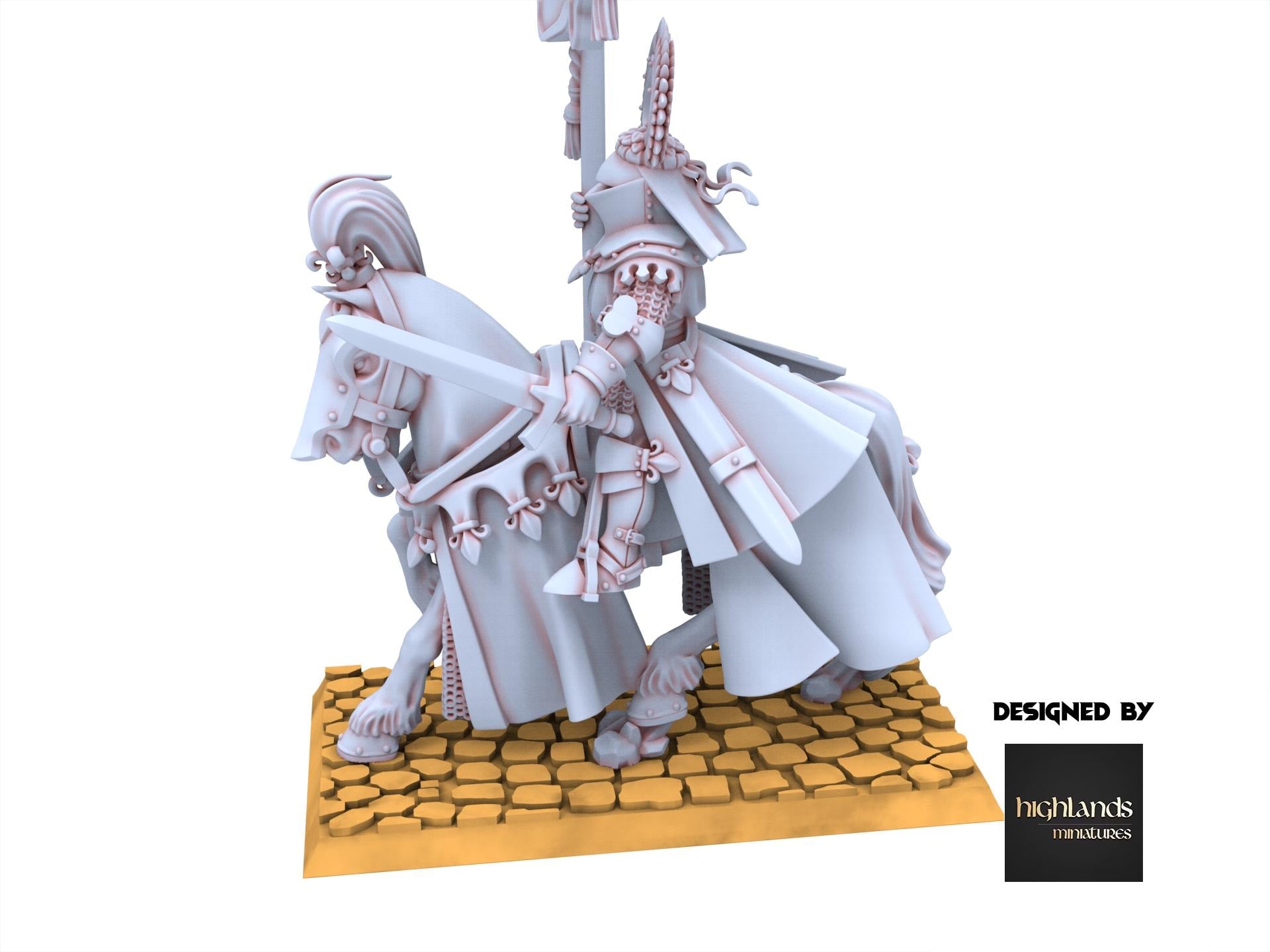 Arthurian Knights - Battle Standard Bearers - Gallia - Highlands Miniatures