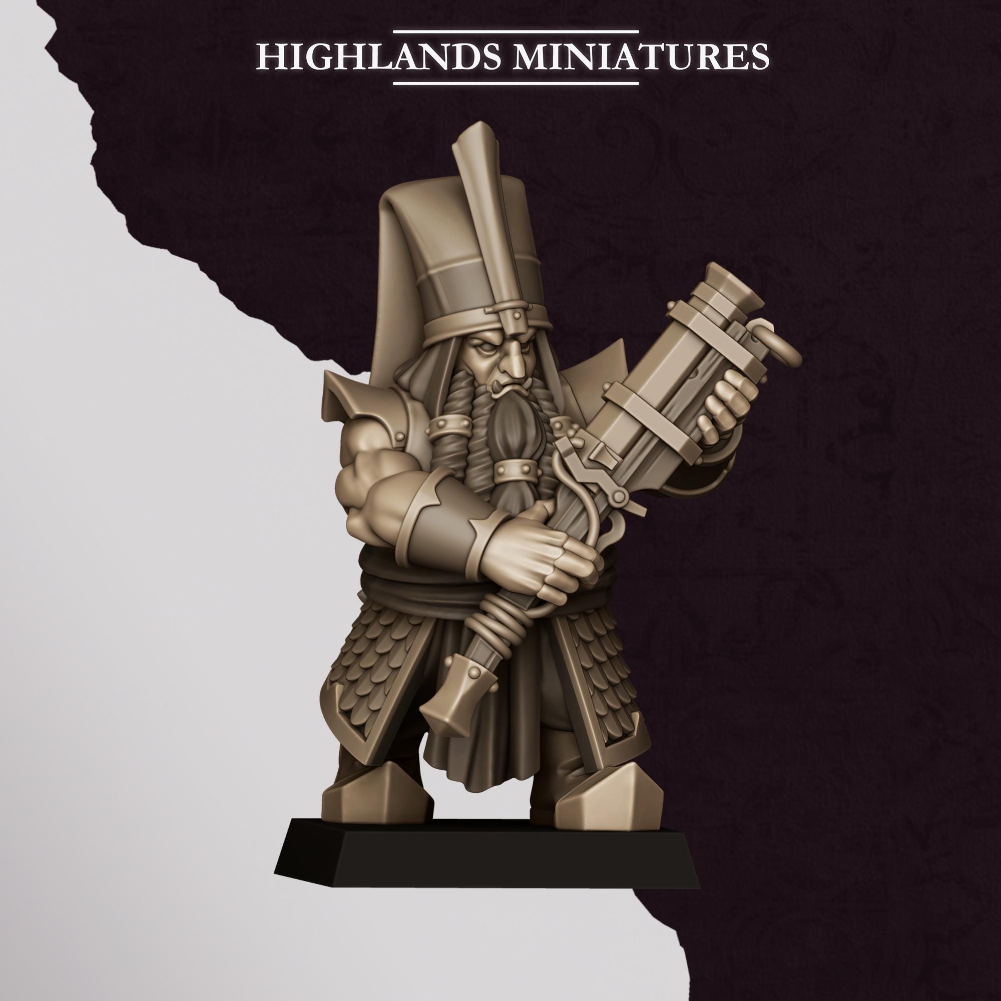 Chaos Dwarves - Shooter With Blunderbuss - Sons of Marduk - Highlands Miniatures