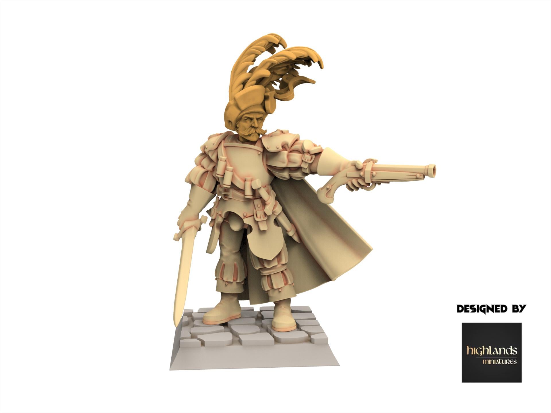 Imperial Fantasy - Captain on foot - Sunland - Highlands Miniatures
