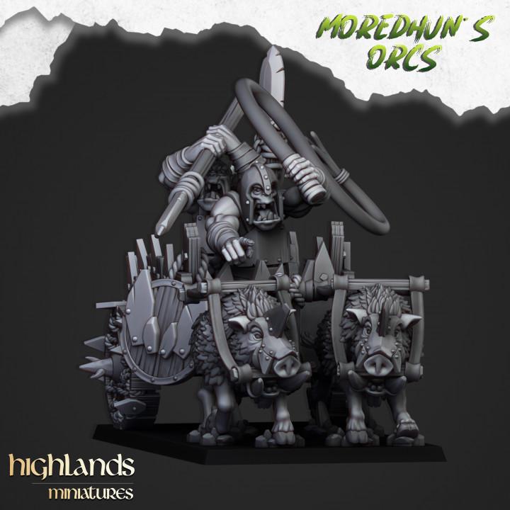 Orc & Goblin - Orc Chariot - Moredhun's Orc - Highlands Miniature